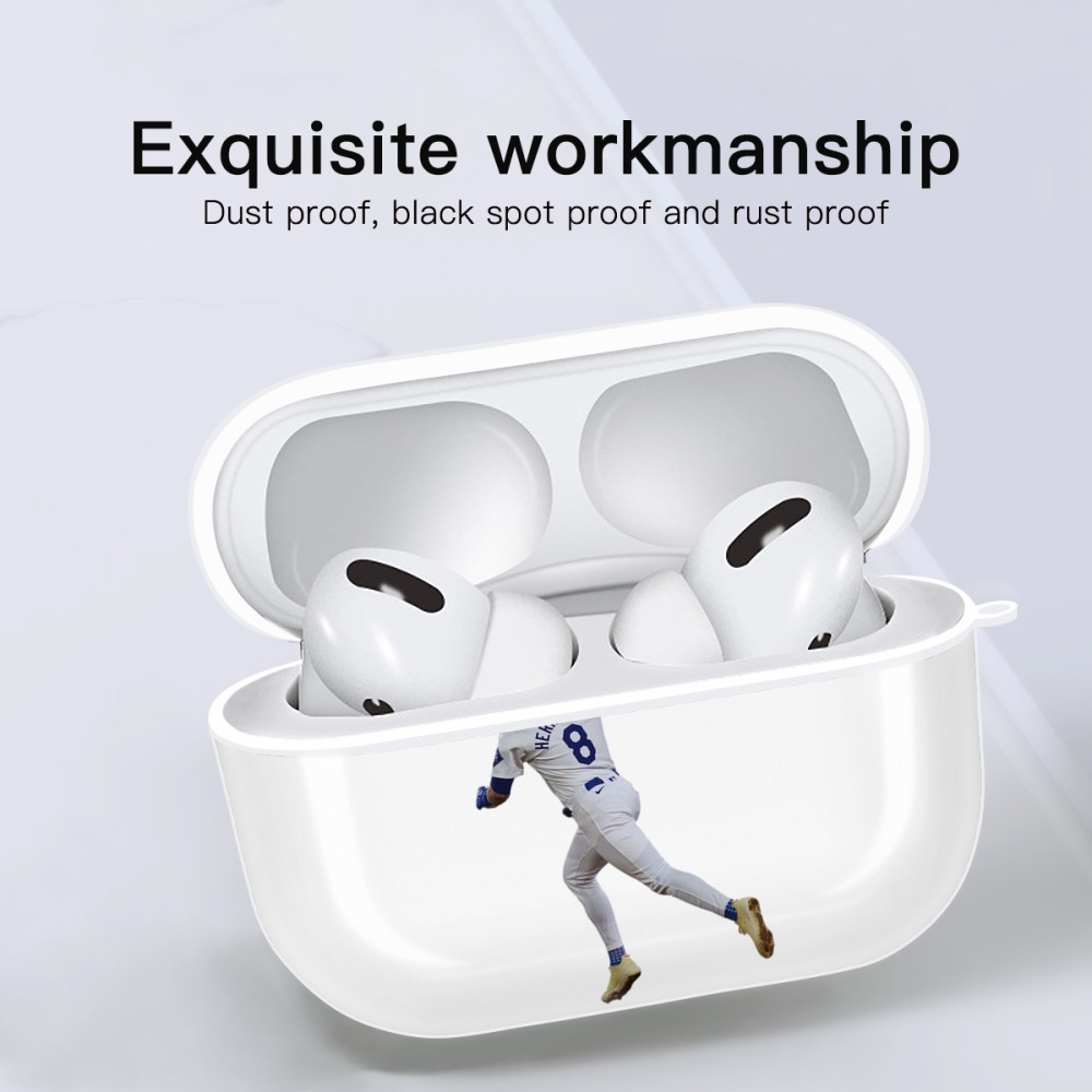  AirPods Pro Hard Case White With Keychain, Durable Flexible PC, Precise Cutouts, Anti-Fingerprint, Yellowing & Scratch Resistant, Full Protection, Washable