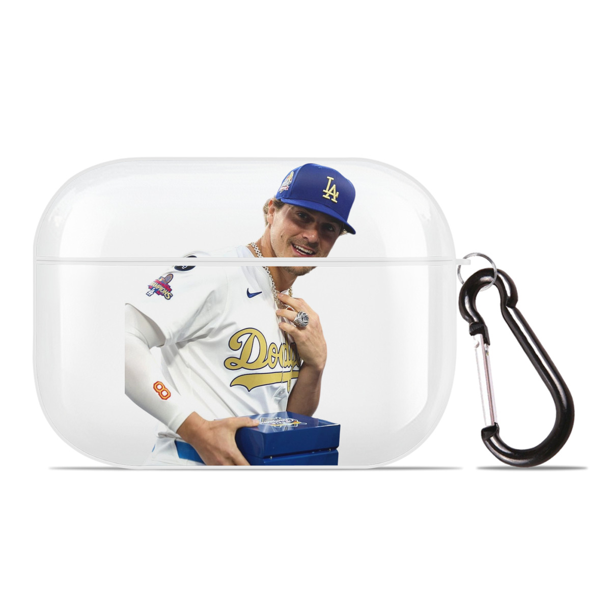  AirPods Pro Hard Case White With Keychain, Durable Flexible PC, Precise Cutouts, Anti-Fingerprint, Yellowing & Scratch Resistant, Full Protection, Washable