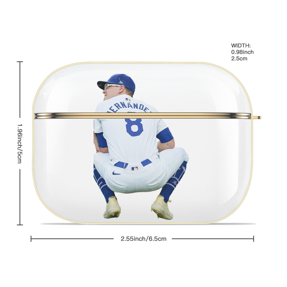  Luxury Gold AirPods Pro Case With Keychain, Flexible PC Material, Full Protection, Precise Cutouts, Anti-Fingerprint, Washable, Durable Design