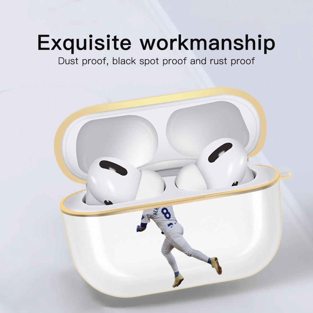  Luxury Gold AirPods Pro Case With Keychain, Flexible PC Material, Full Protection, Precise Cutouts, Anti-Fingerprint, Washable, Durable Design