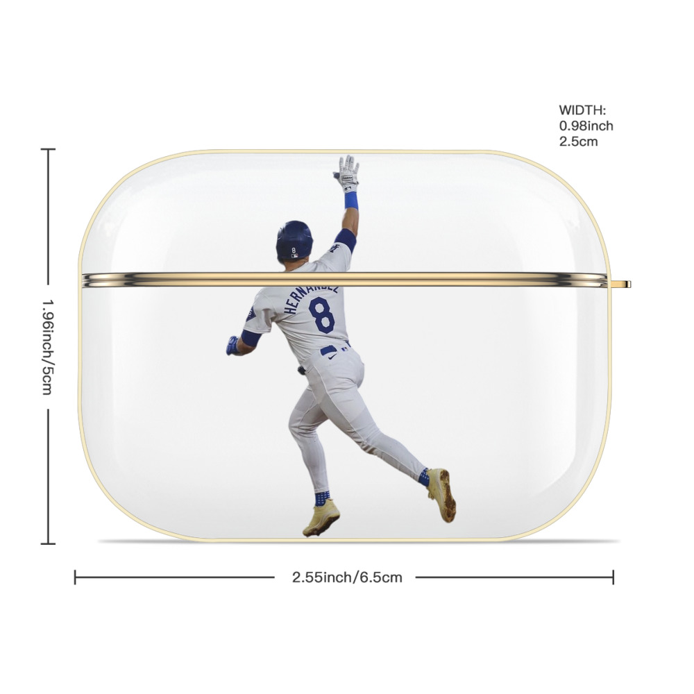  Luxury Gold AirPods Pro Case With Keychain, Flexible PC Material, Full Protection, Precise Cutouts, Anti-Fingerprint, Washable, Durable Design