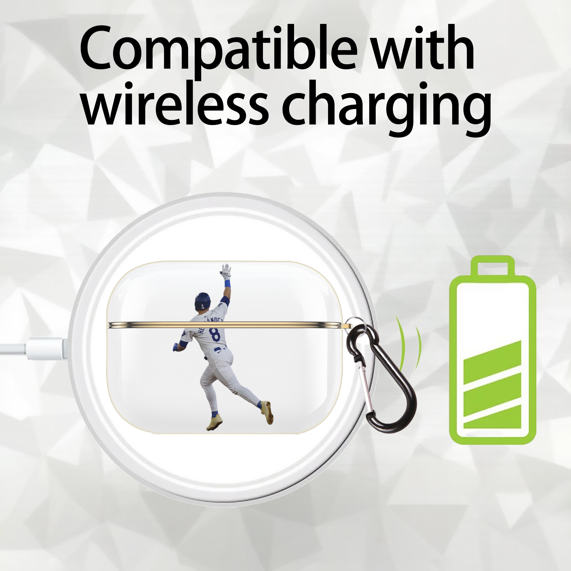  Luxury Gold AirPods Pro Case With Keychain, Flexible PC Material, Full Protection, Precise Cutouts, Anti-Fingerprint, Washable, Durable Design