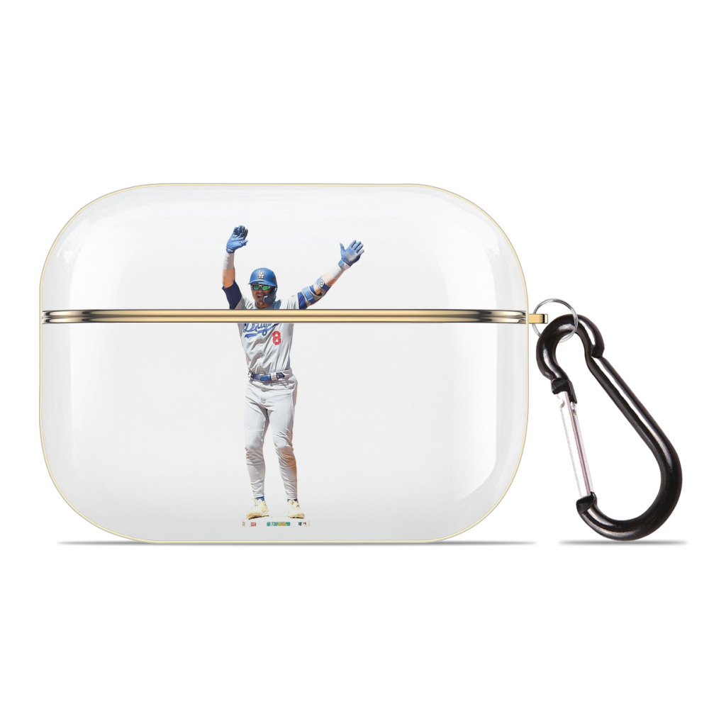  Luxury Gold AirPods Pro Case With Keychain, Flexible PC Material, Full Protection, Precise Cutouts, Anti-Fingerprint, Washable, Durable Design