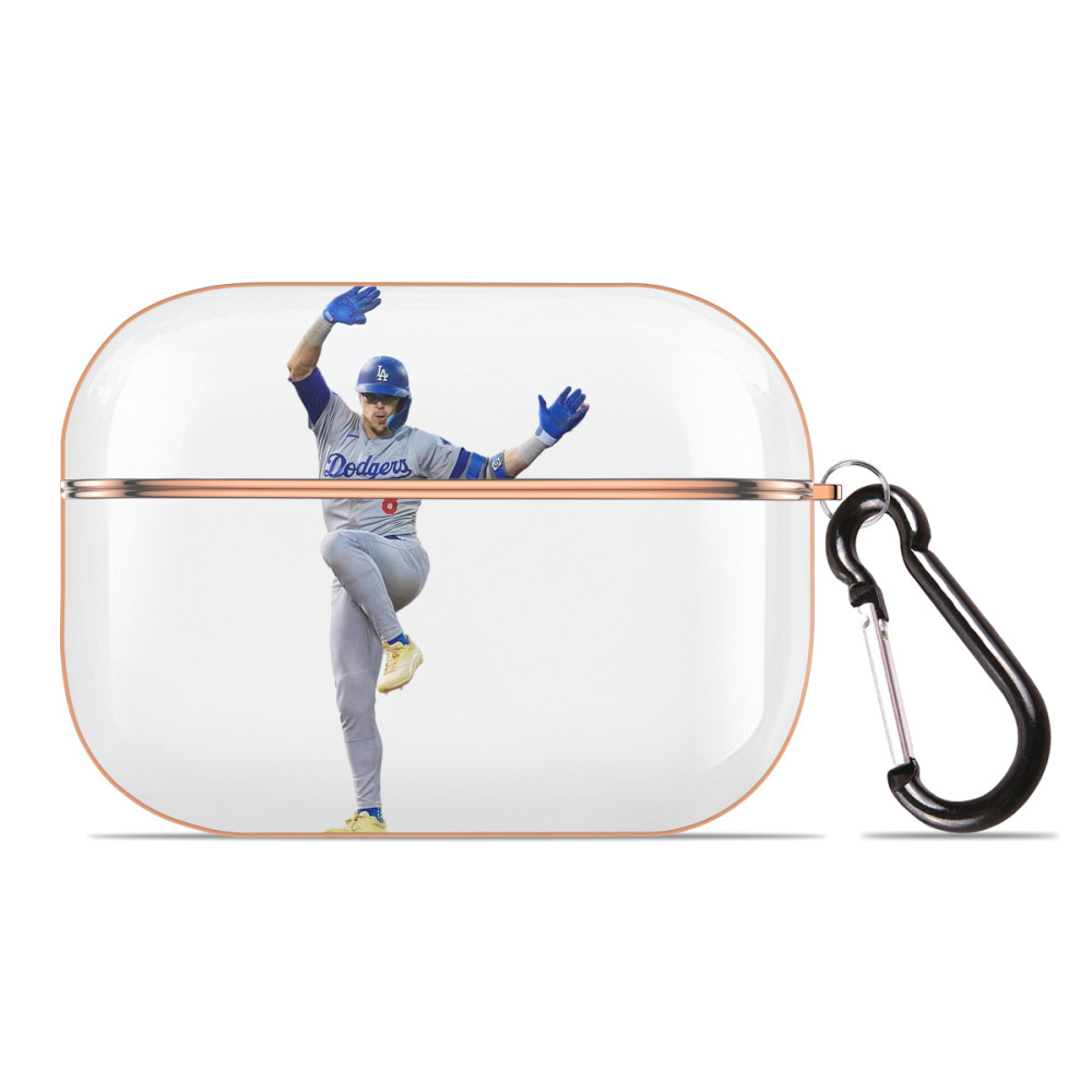  AirPods Pro Protective Case Rose Gold, Flexible PC Material, Precise Fit, Anti-Slip Cover, Full Protection, Fingerprint Resistant, Washable With Keychain