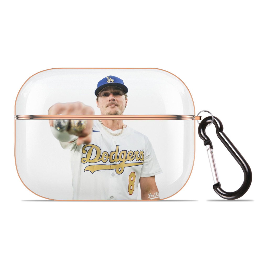  AirPods Pro Protective Case Rose Gold, Flexible PC Material, Precise Fit, Anti-Slip Cover, Full Protection, Fingerprint Resistant, Washable With Keychain