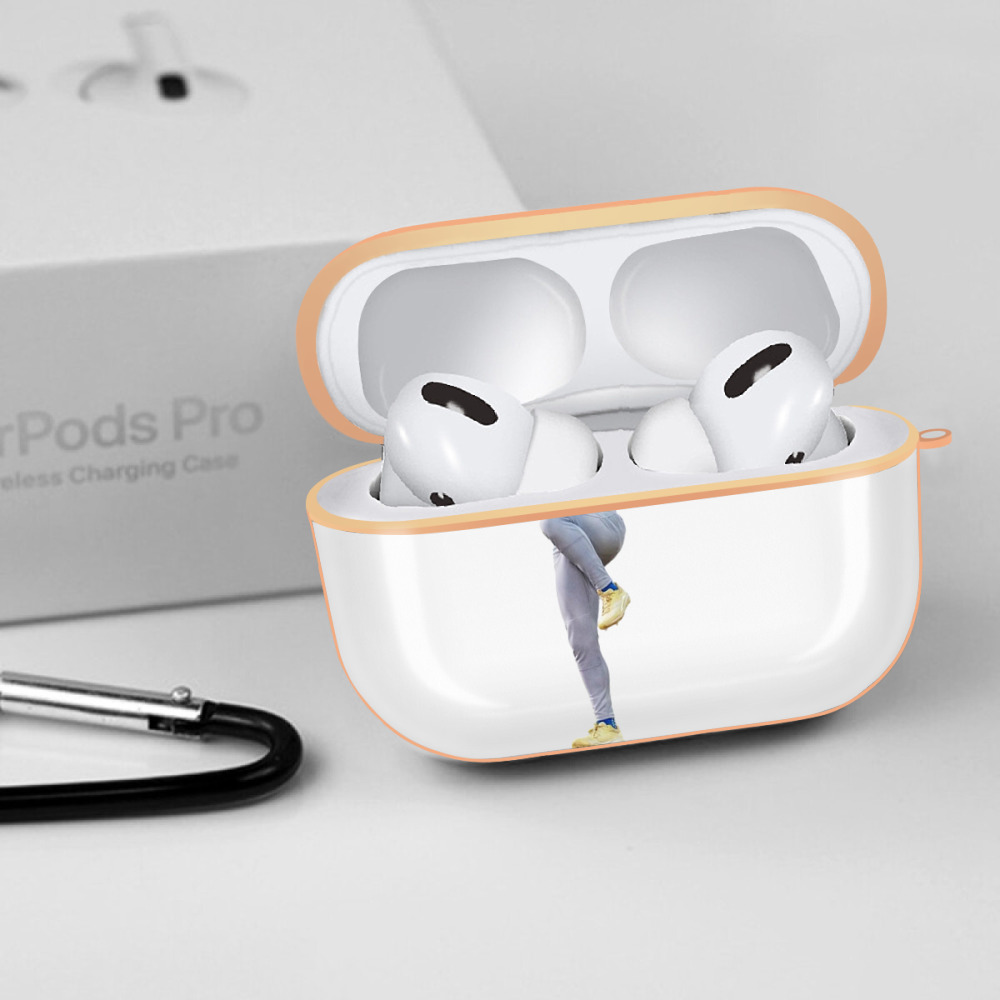  AirPods Pro Protective Case Rose Gold, Flexible PC Material, Precise Fit, Anti-Slip Cover, Full Protection, Fingerprint Resistant, Washable With Keychain