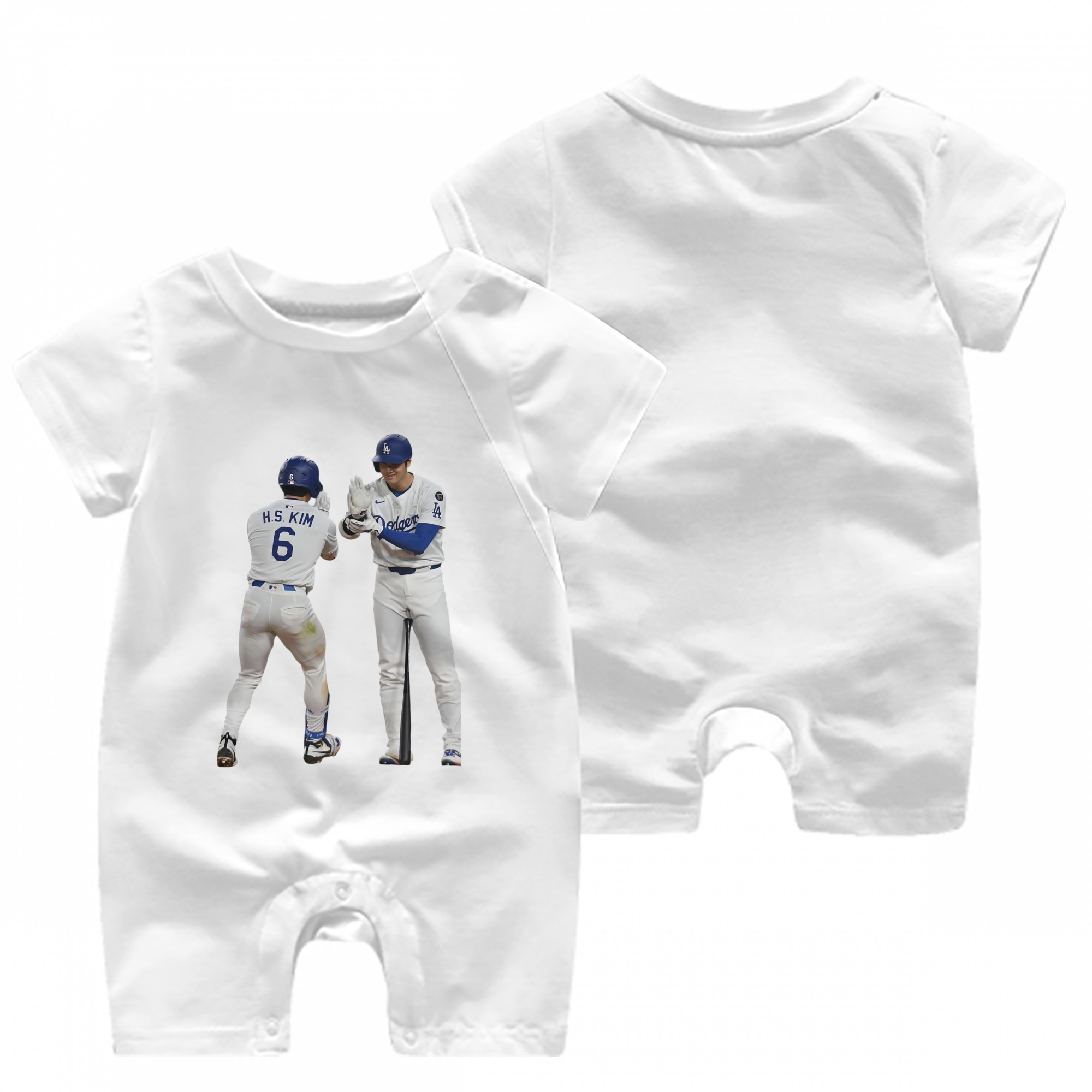  Baby Short Sleeve Onesie – 100% Cotton Soft & Breathable Digital Print Romper – Double-Sided Print, Snap Closure For Easy Diaper Changes – Comfortable For Boys & Girls