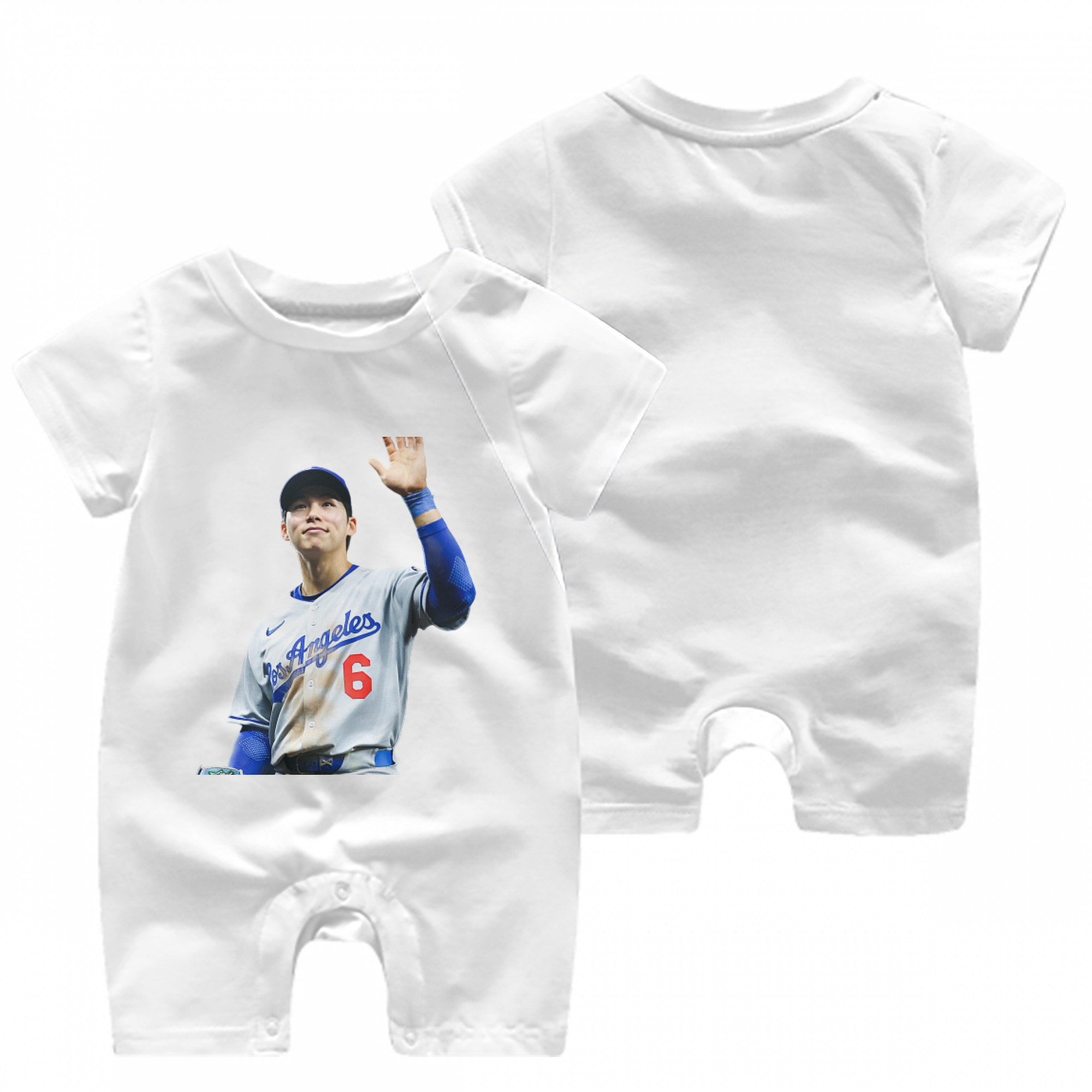  Baby Short Sleeve Onesie – 100% Cotton Soft & Breathable Digital Print Romper – Double-Sided Print, Snap Closure For Easy Diaper Changes – Comfortable For Boys & Girls