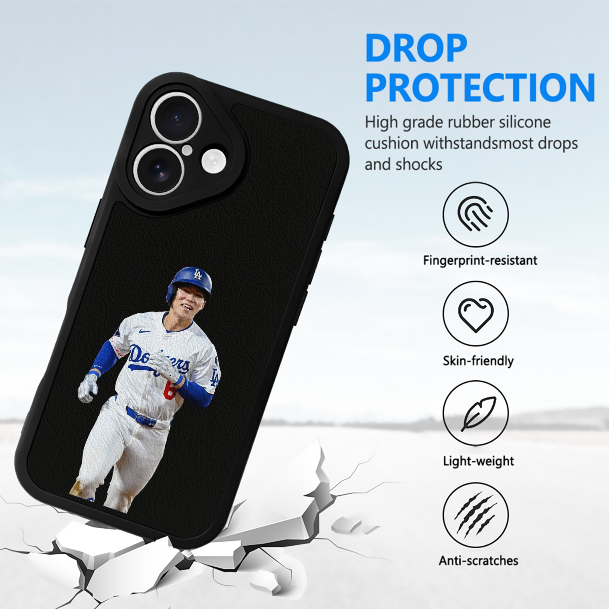  IPhone 16 Silicone Leather Case – UV Print, Lambskin Texture – Perfect Fit, Wireless Charging Compatible, Scratch Resistant, Precise Cutouts – Stylish Protection For IPhone 16