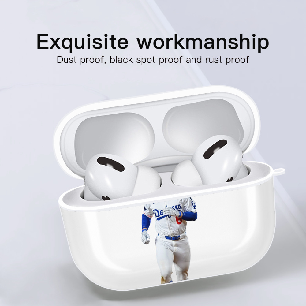  AirPods Pro Hard Case White With Keychain, Durable Flexible PC, Precise Cutouts, Anti-Fingerprint, Yellowing & Scratch Resistant, Full Protection, Washable