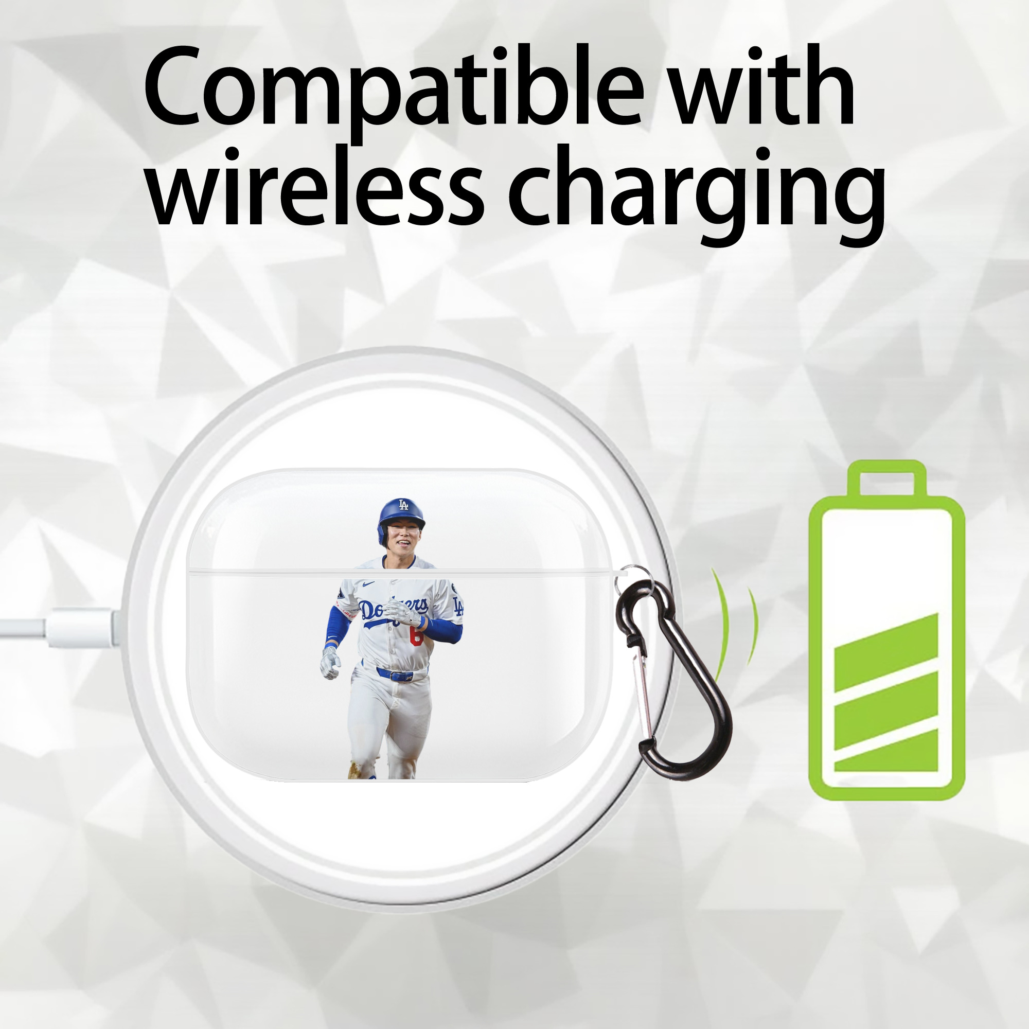  AirPods Pro Hard Case White With Keychain, Durable Flexible PC, Precise Cutouts, Anti-Fingerprint, Yellowing & Scratch Resistant, Full Protection, Washable