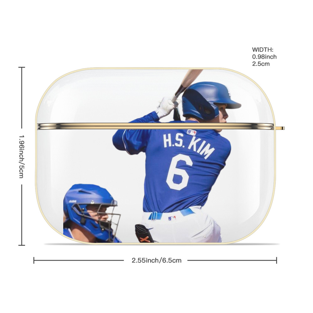  Luxury Gold AirPods Pro Case With Keychain, Flexible PC Material, Full Protection, Precise Cutouts, Anti-Fingerprint, Washable, Durable Design