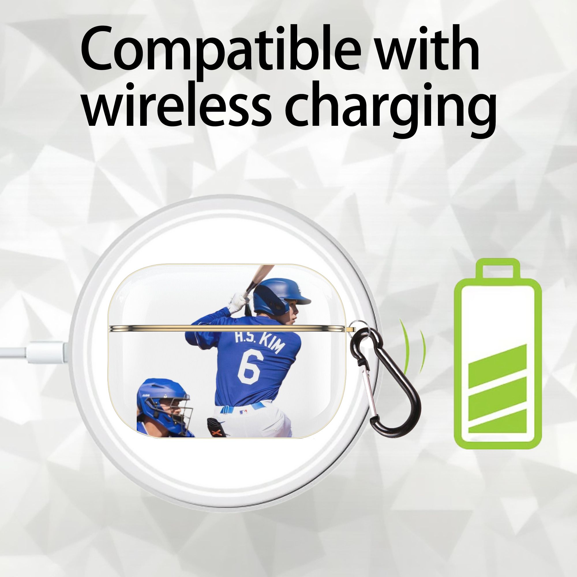  Luxury Gold AirPods Pro Case With Keychain, Flexible PC Material, Full Protection, Precise Cutouts, Anti-Fingerprint, Washable, Durable Design