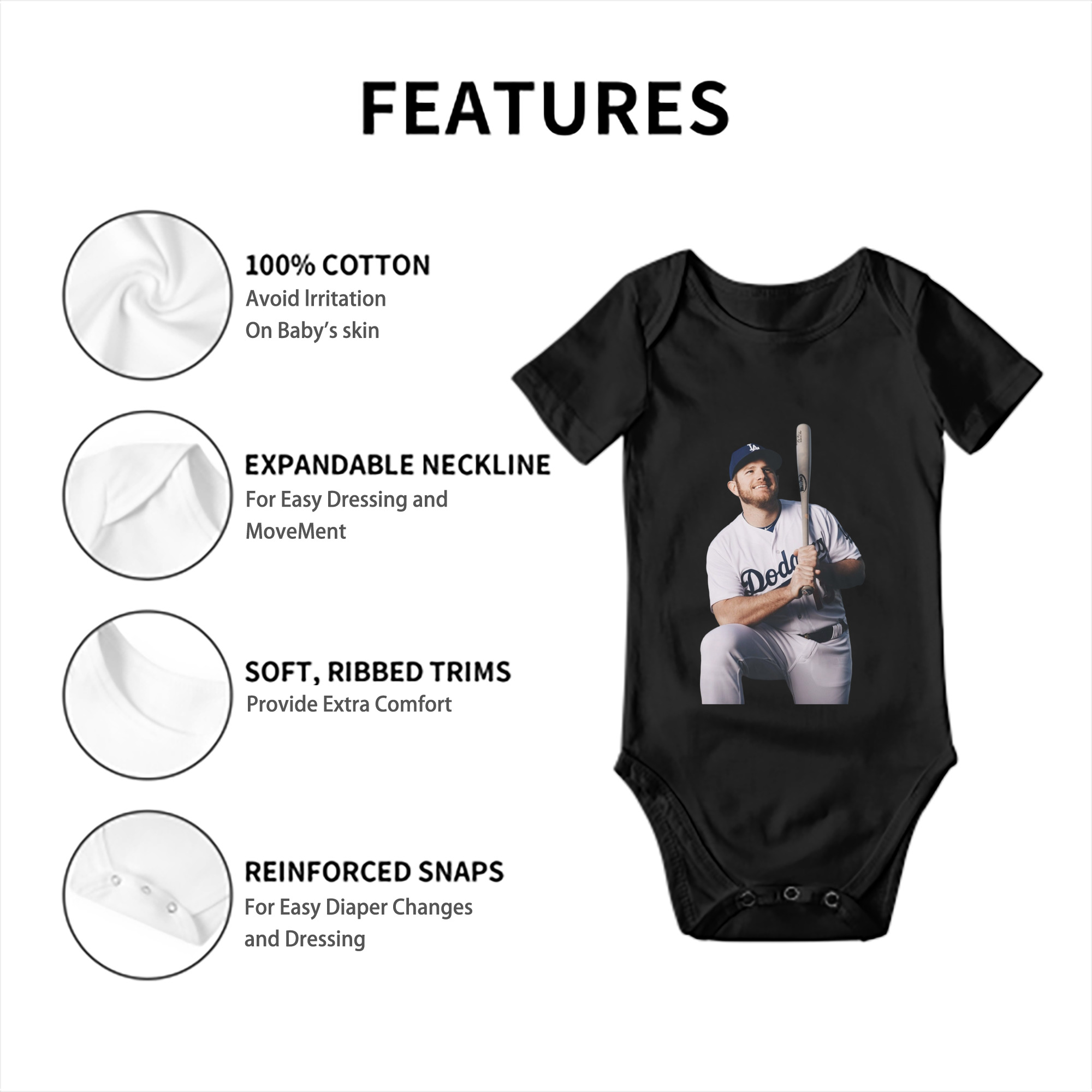  Baby Short Sleeve Romper – 100% Cotton Soft & Breathable Digital Print Onesie With Easy Snap Closure And Envelope Shoulder – Comfortable For Daily Wear & Travel