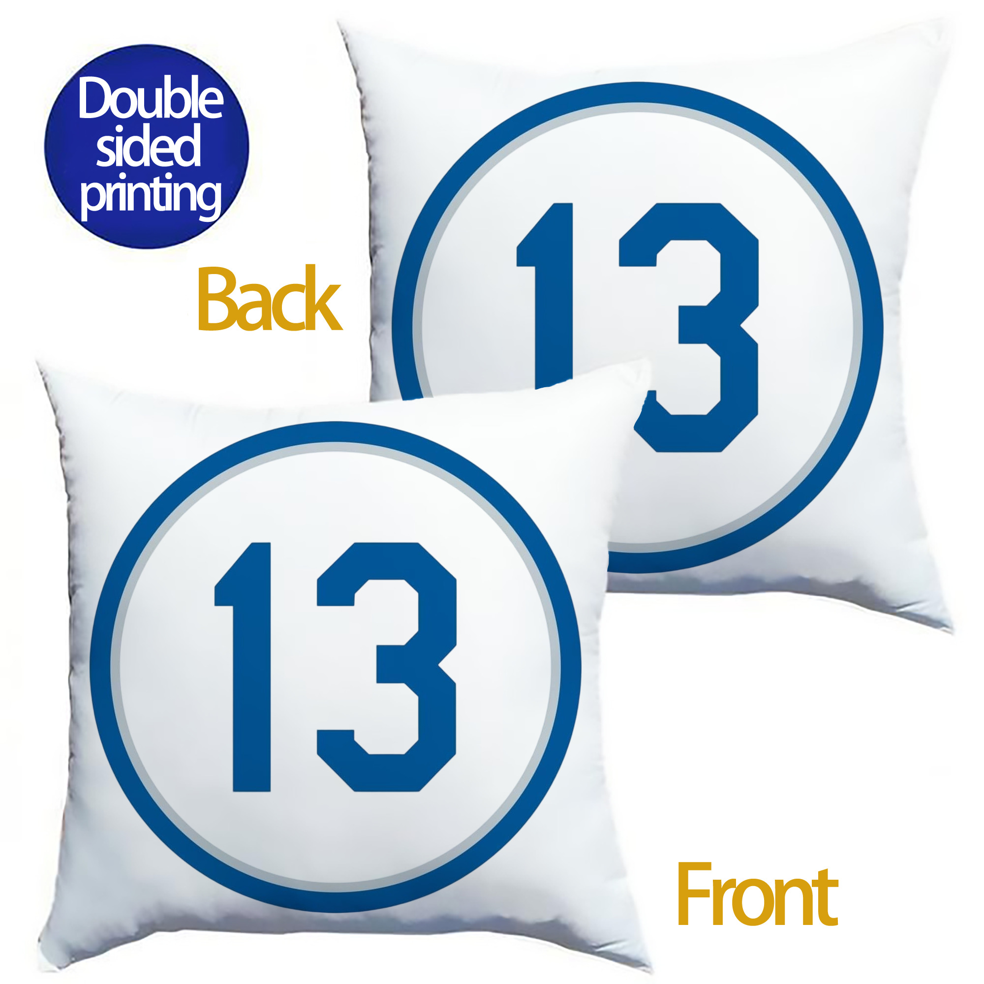  Soft Polyester Pillow Cover With Insert – Double-Sided Design, Invisible Zipper, Durable & Breathable – Easy Care Cushion Set