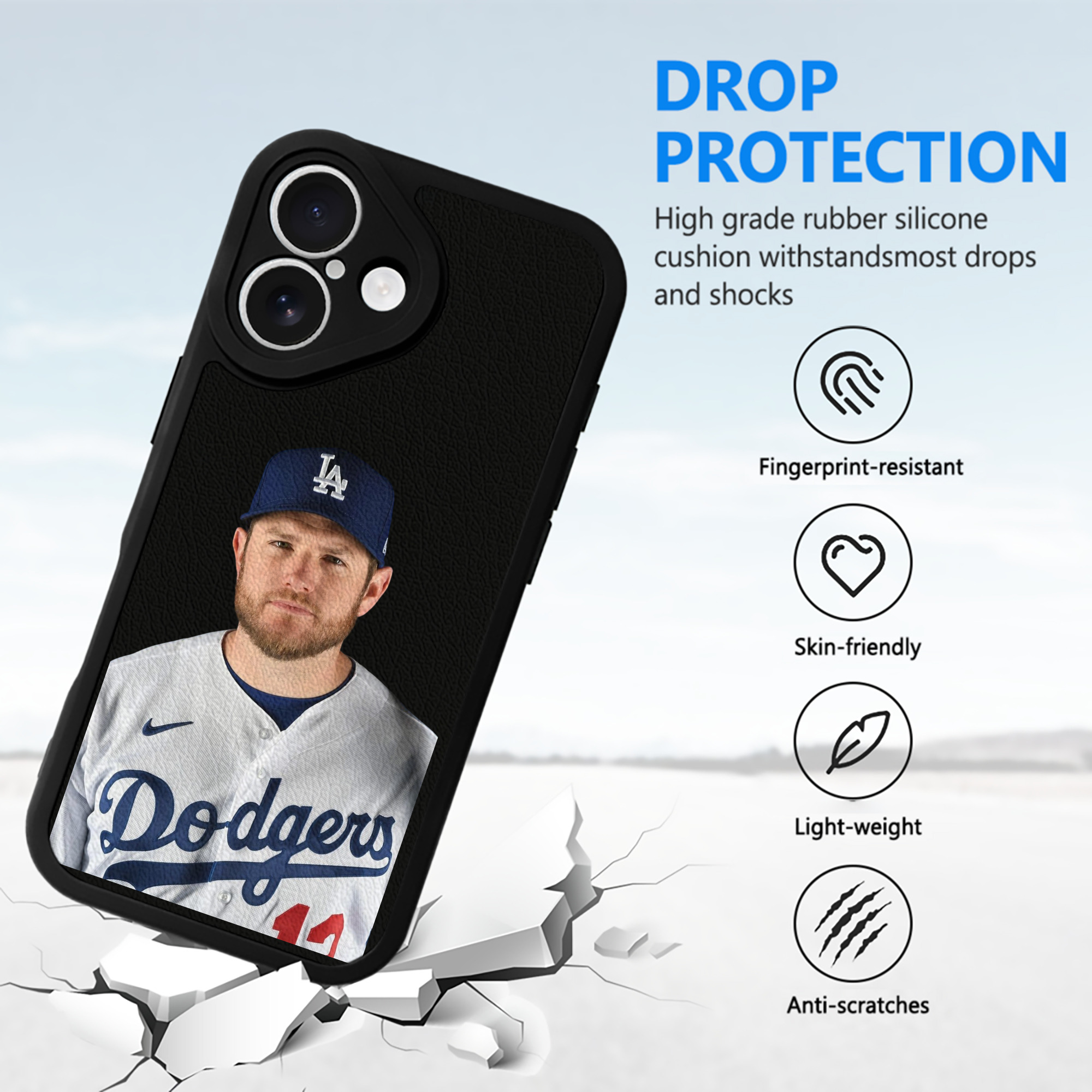  IPhone 16 Silicone Leather Case – UV Print, Lambskin Texture – Perfect Fit, Wireless Charging Compatible, Scratch Resistant, Precise Cutouts – Stylish Protection For IPhone 16