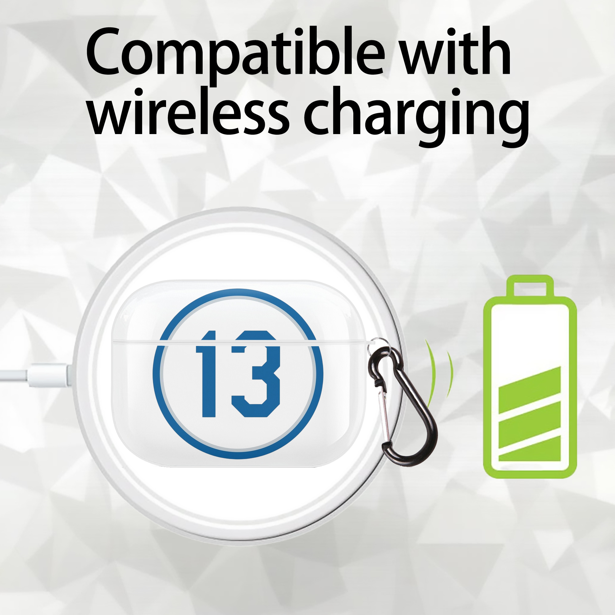  AirPods Pro Hard Case White With Keychain, Durable Flexible PC, Precise Cutouts, Anti-Fingerprint, Yellowing & Scratch Resistant, Full Protection, Washable