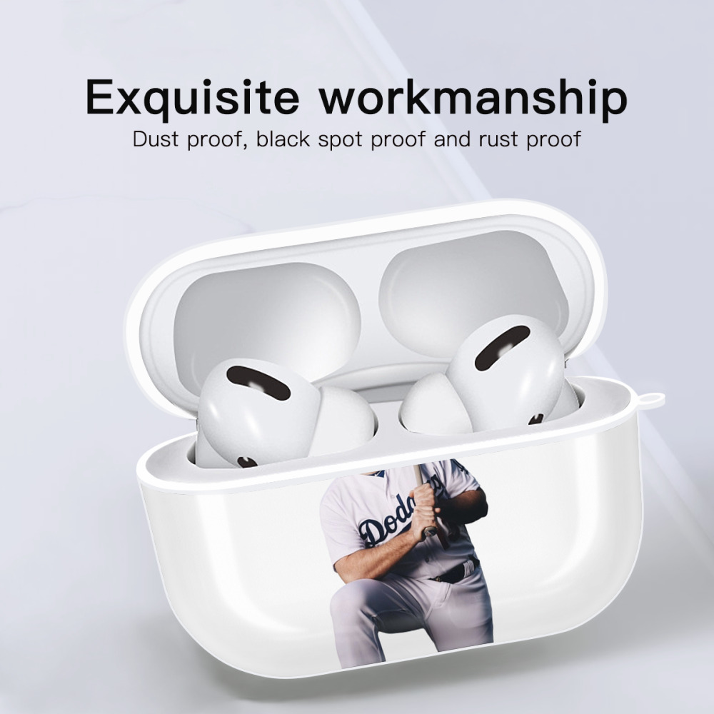  AirPods Pro Hard Case White With Keychain, Durable Flexible PC, Precise Cutouts, Anti-Fingerprint, Yellowing & Scratch Resistant, Full Protection, Washable