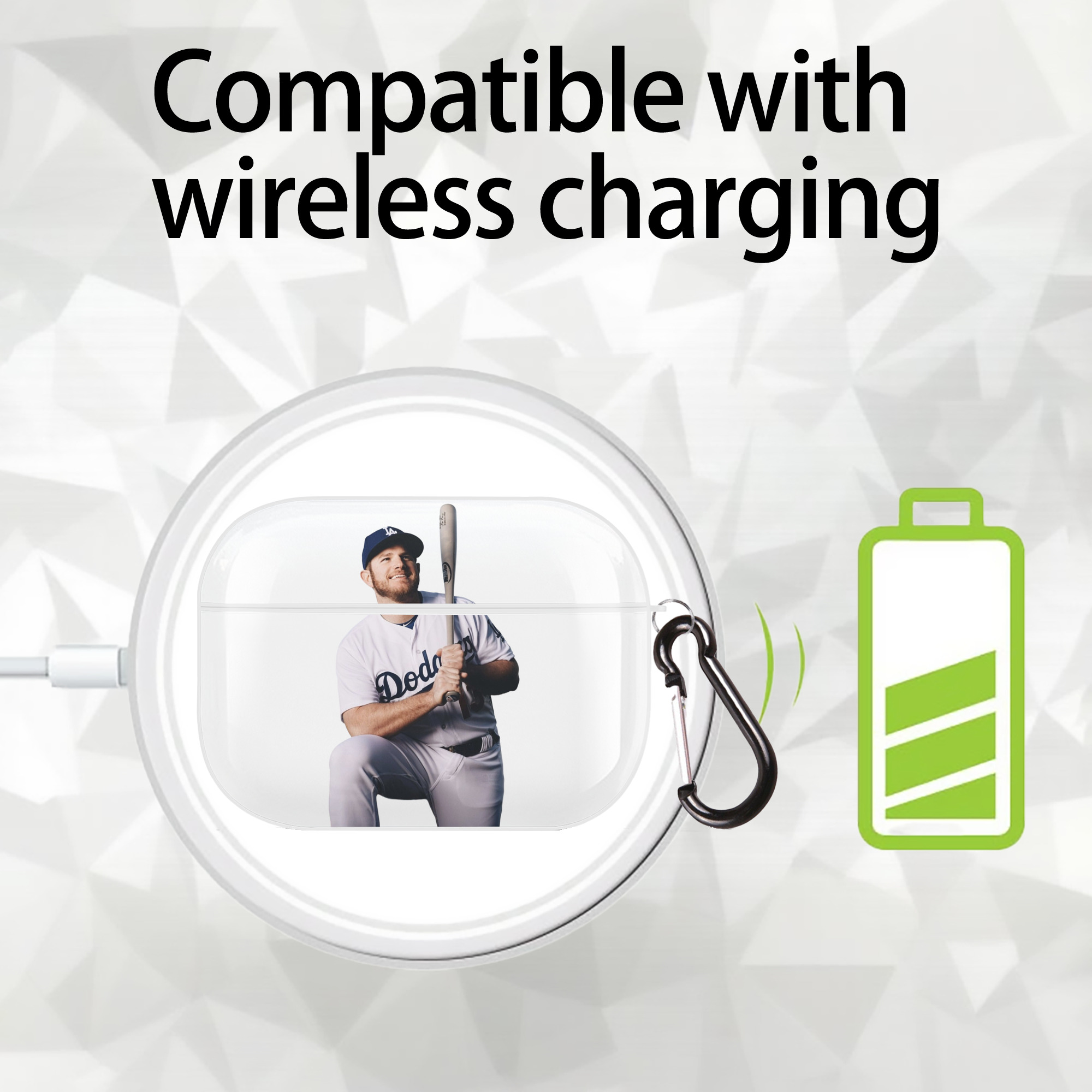  AirPods Pro Hard Case White With Keychain, Durable Flexible PC, Precise Cutouts, Anti-Fingerprint, Yellowing & Scratch Resistant, Full Protection, Washable