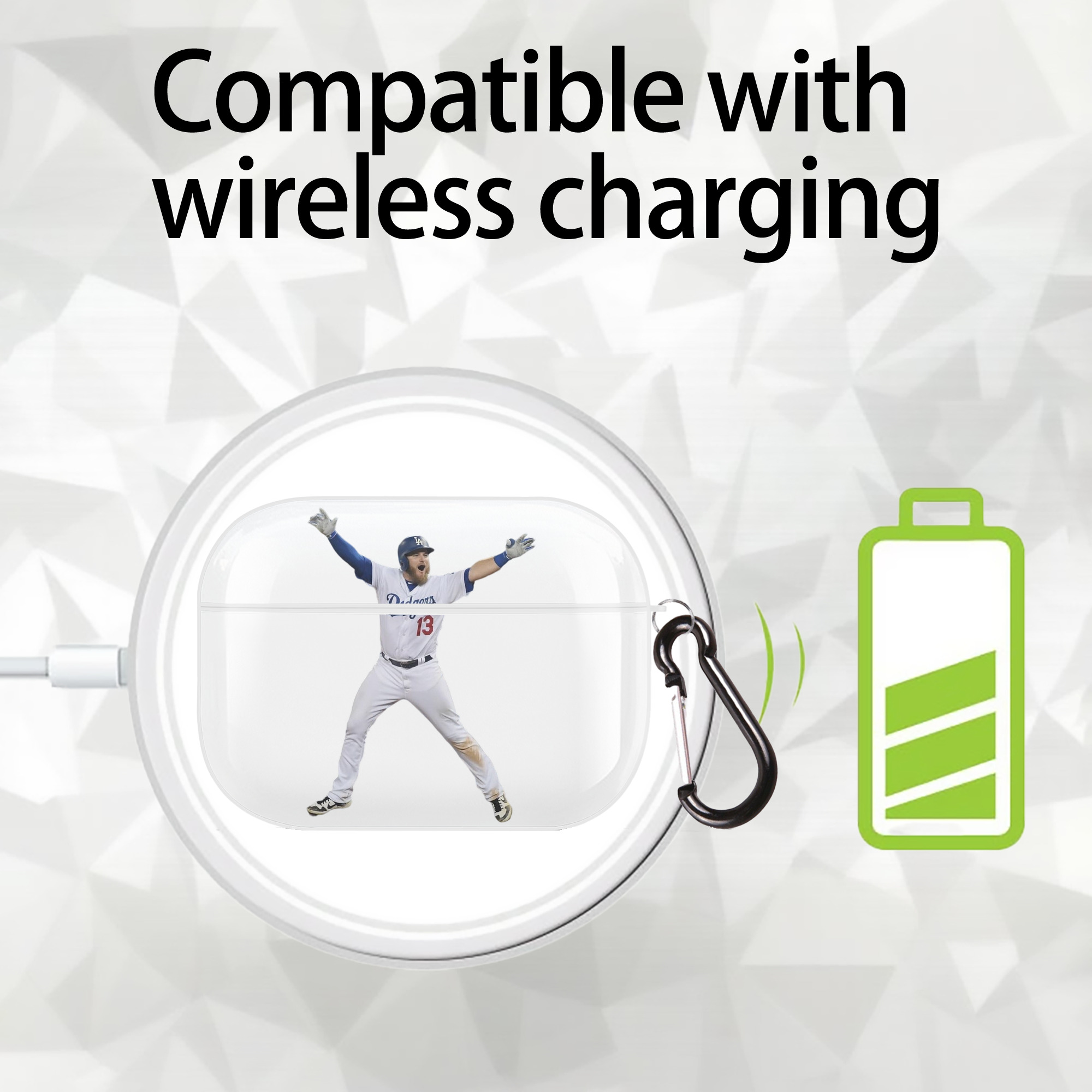  AirPods Pro Hard Case White With Keychain, Durable Flexible PC, Precise Cutouts, Anti-Fingerprint, Yellowing & Scratch Resistant, Full Protection, Washable