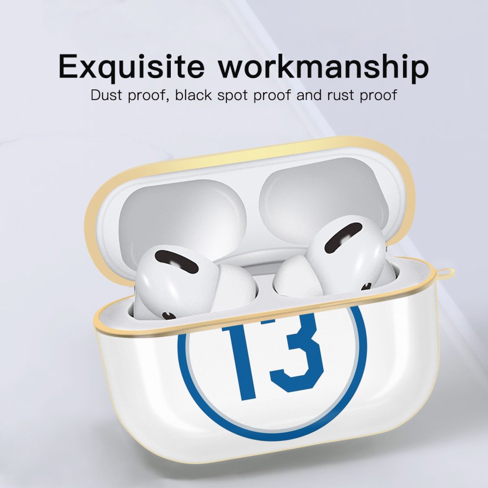  Luxury Gold AirPods Pro Case With Keychain, Flexible PC Material, Full Protection, Precise Cutouts, Anti-Fingerprint, Washable, Durable Design