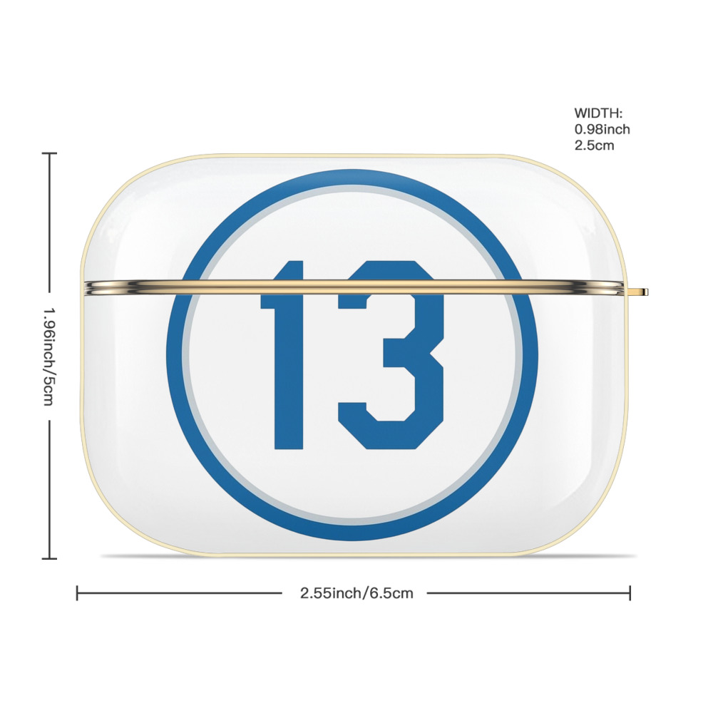  Luxury Gold AirPods Pro Case With Keychain, Flexible PC Material, Full Protection, Precise Cutouts, Anti-Fingerprint, Washable, Durable Design