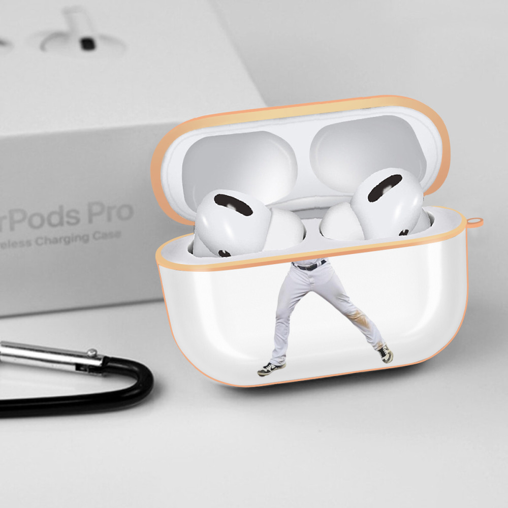  AirPods Pro Protective Case Rose Gold, Flexible PC Material, Precise Fit, Anti-Slip Cover, Full Protection, Fingerprint Resistant, Washable With Keychain