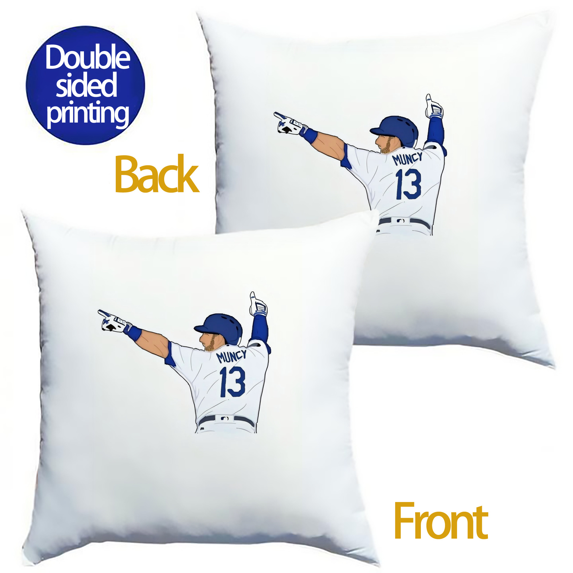  Soft Polyester Pillow Cover With Insert – Double-Sided Design, Invisible Zipper, Durable & Breathable – Easy Care Cushion Set