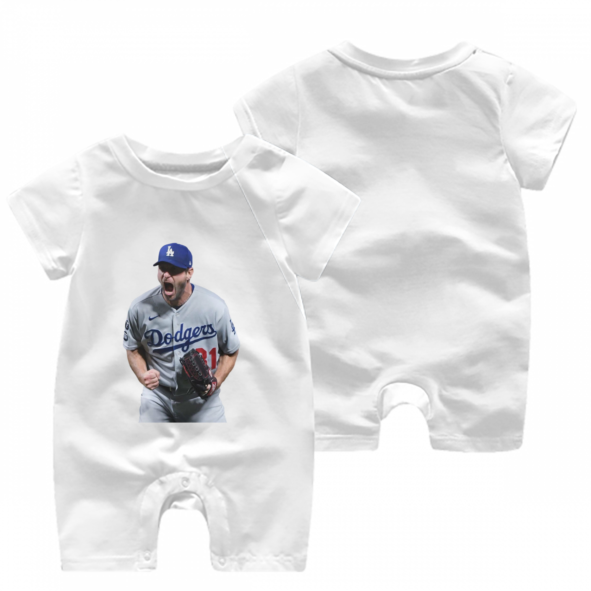  Baby Short Sleeve Onesie – 100% Cotton Soft & Breathable Digital Print Romper – Double-Sided Print, Snap Closure For Easy Diaper Changes – Comfortable For Boys & Girls