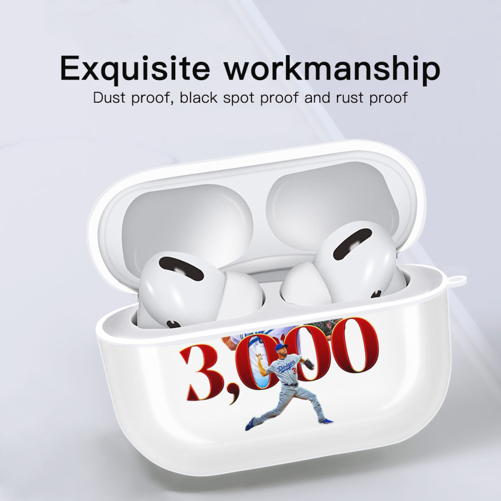  AirPods Pro Hard Case White With Keychain, Durable Flexible PC, Precise Cutouts, Anti-Fingerprint, Yellowing & Scratch Resistant, Full Protection, Washable