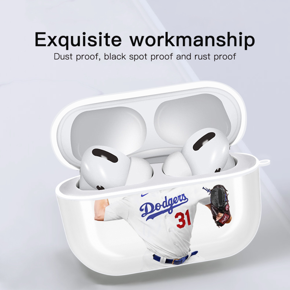  AirPods Pro Hard Case White With Keychain, Durable Flexible PC, Precise Cutouts, Anti-Fingerprint, Yellowing & Scratch Resistant, Full Protection, Washable