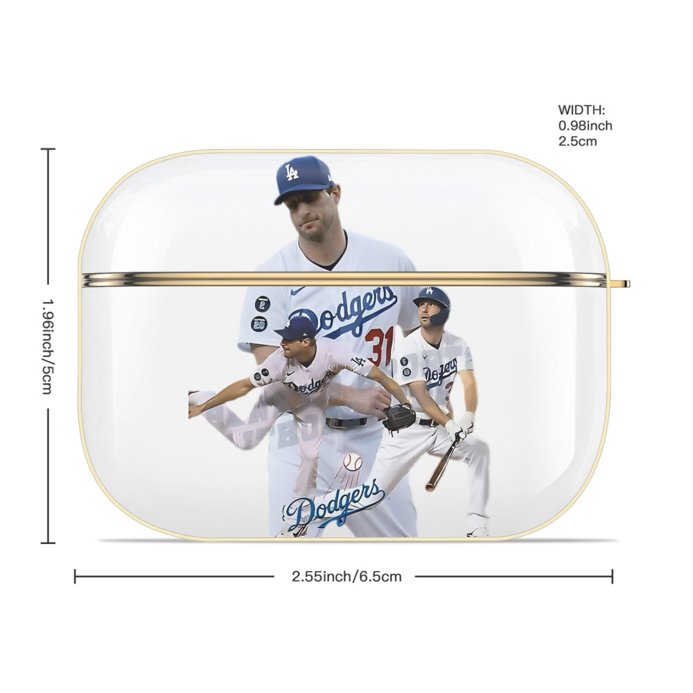  Luxury Gold AirPods Pro Case With Keychain, Flexible PC Material, Full Protection, Precise Cutouts, Anti-Fingerprint, Washable, Durable Design