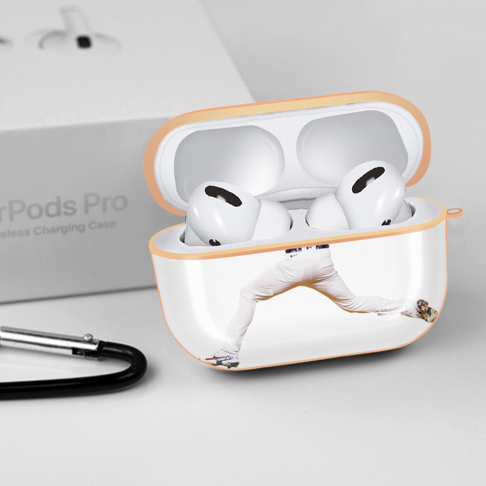  AirPods Pro Protective Case Rose Gold, Flexible PC Material, Precise Fit, Anti-Slip Cover, Full Protection, Fingerprint Resistant, Washable With Keychain