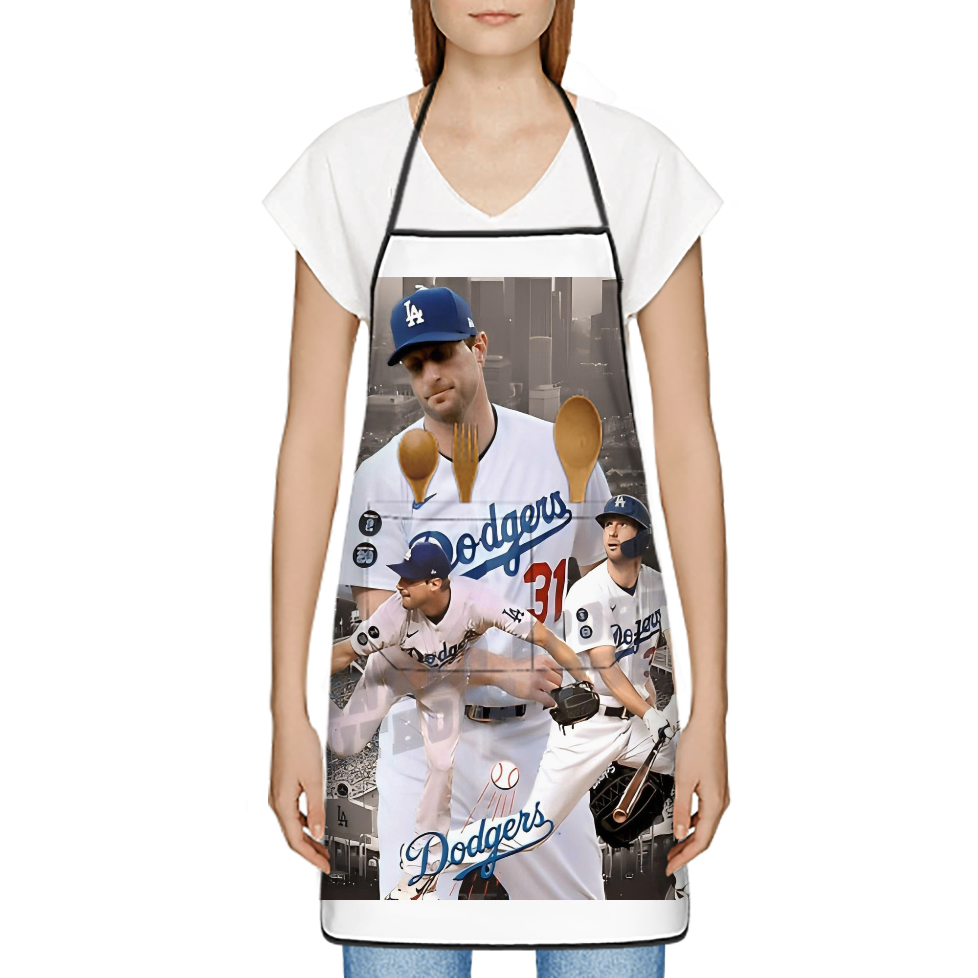  Stain-Resistant Polyester Apron With Pocket – Full Print, Waterproof, Anti-Wrinkle, Anti-Pilling – Ideal For Kitchen, BBQ, Restaurant, Salon & More