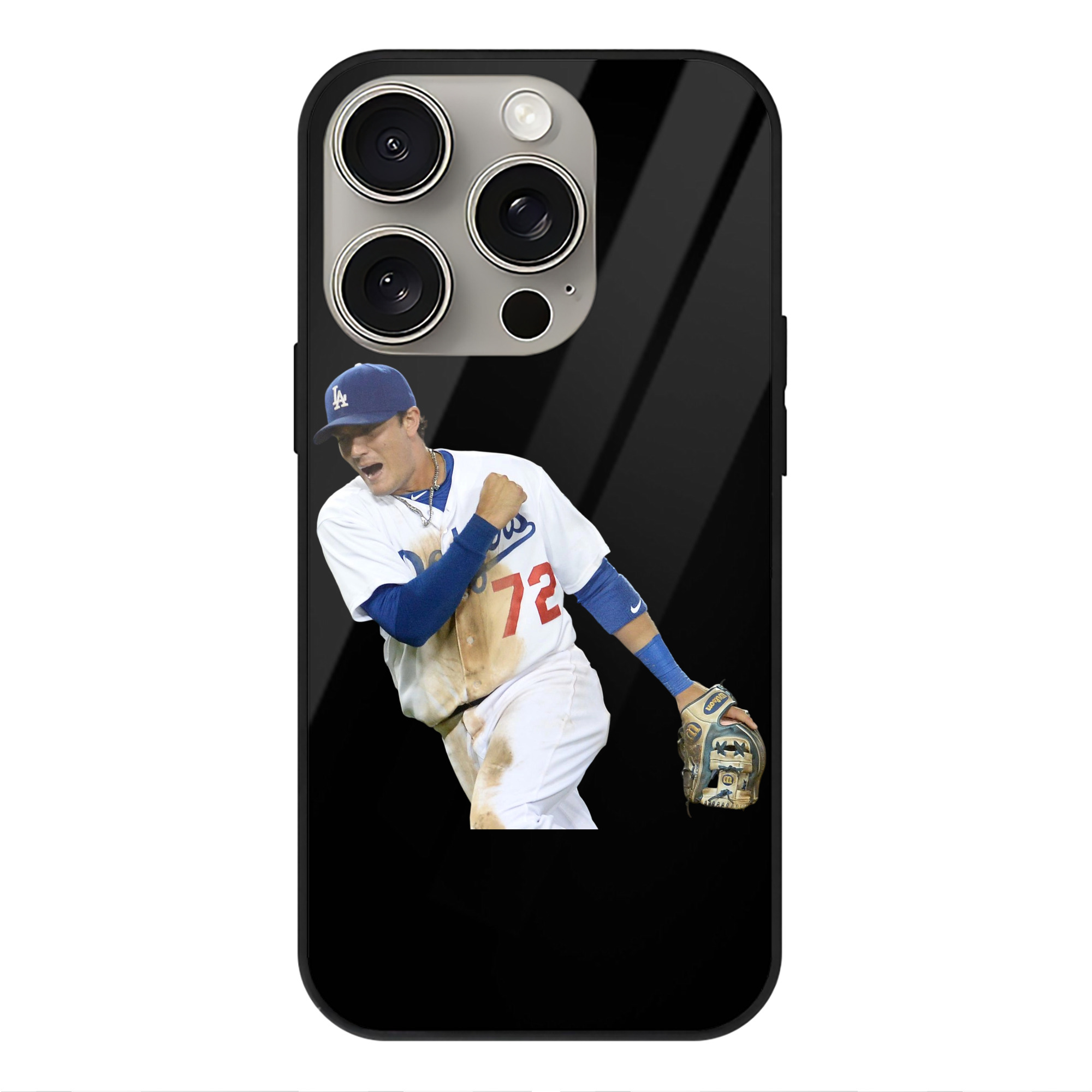  IPhone 15 Pro Mirror Phone Case – UV Printed Glass + TPU – Scratch-Resistant, Wireless Charging Compatible, Precise Fit & Stylish Design