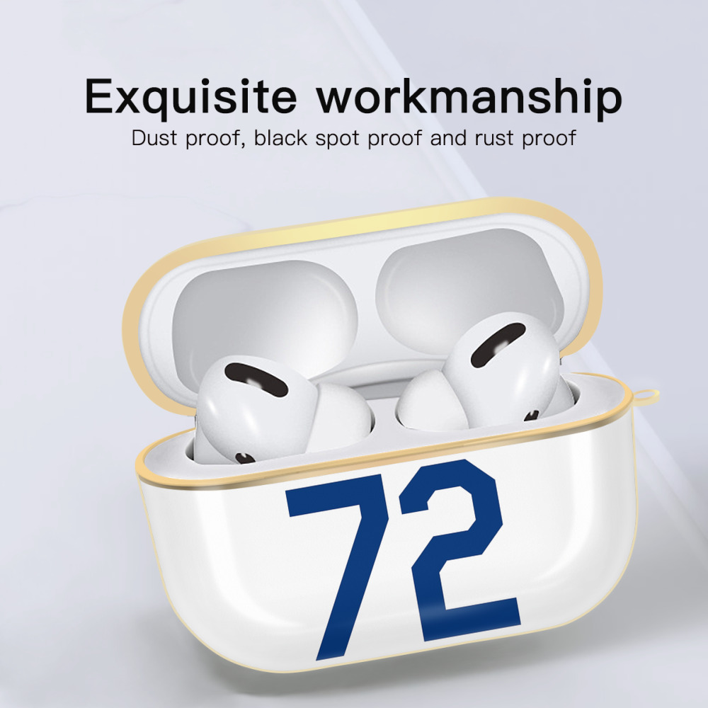  Luxury Gold AirPods Pro Case With Keychain, Flexible PC Material, Full Protection, Precise Cutouts, Anti-Fingerprint, Washable, Durable Design