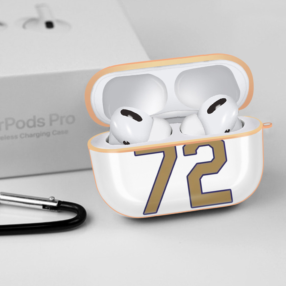  AirPods Pro Protective Case Rose Gold, Flexible PC Material, Precise Fit, Anti-Slip Cover, Full Protection, Fingerprint Resistant, Washable With Keychain