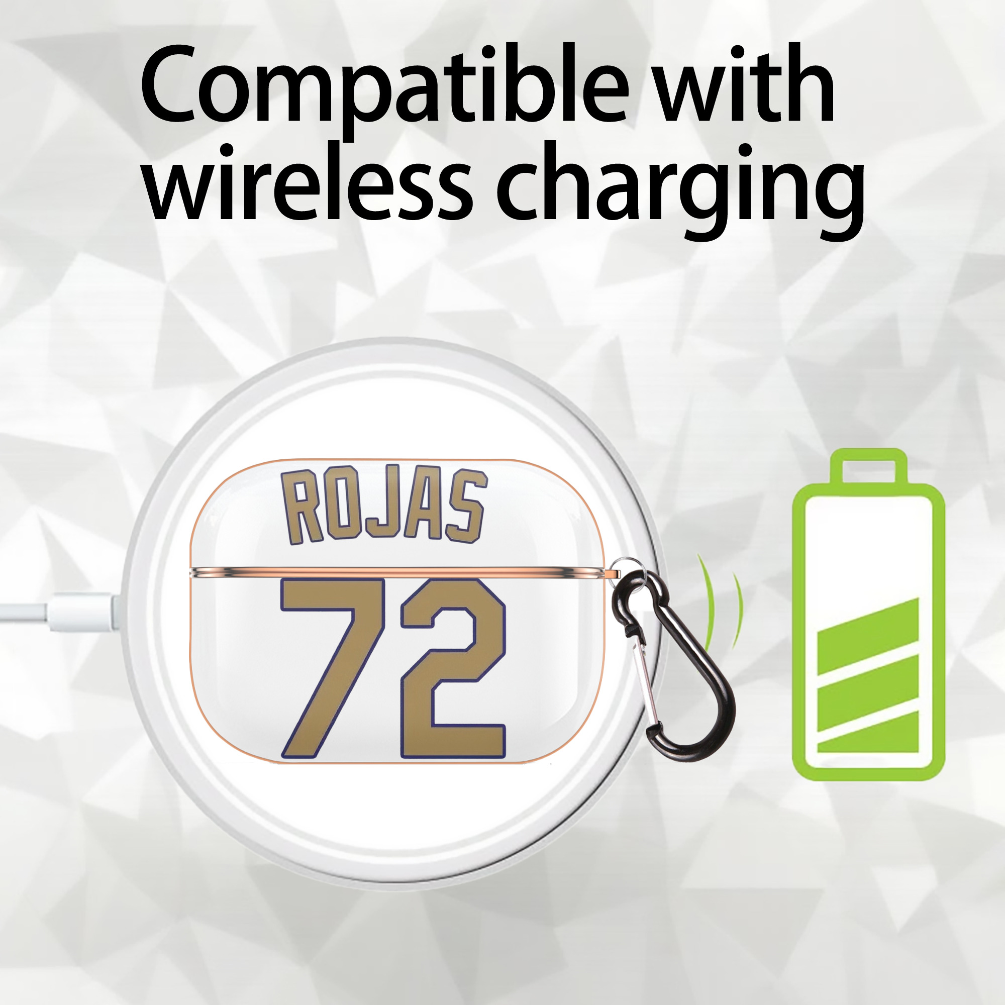  AirPods Pro Protective Case Rose Gold, Flexible PC Material, Precise Fit, Anti-Slip Cover, Full Protection, Fingerprint Resistant, Washable With Keychain