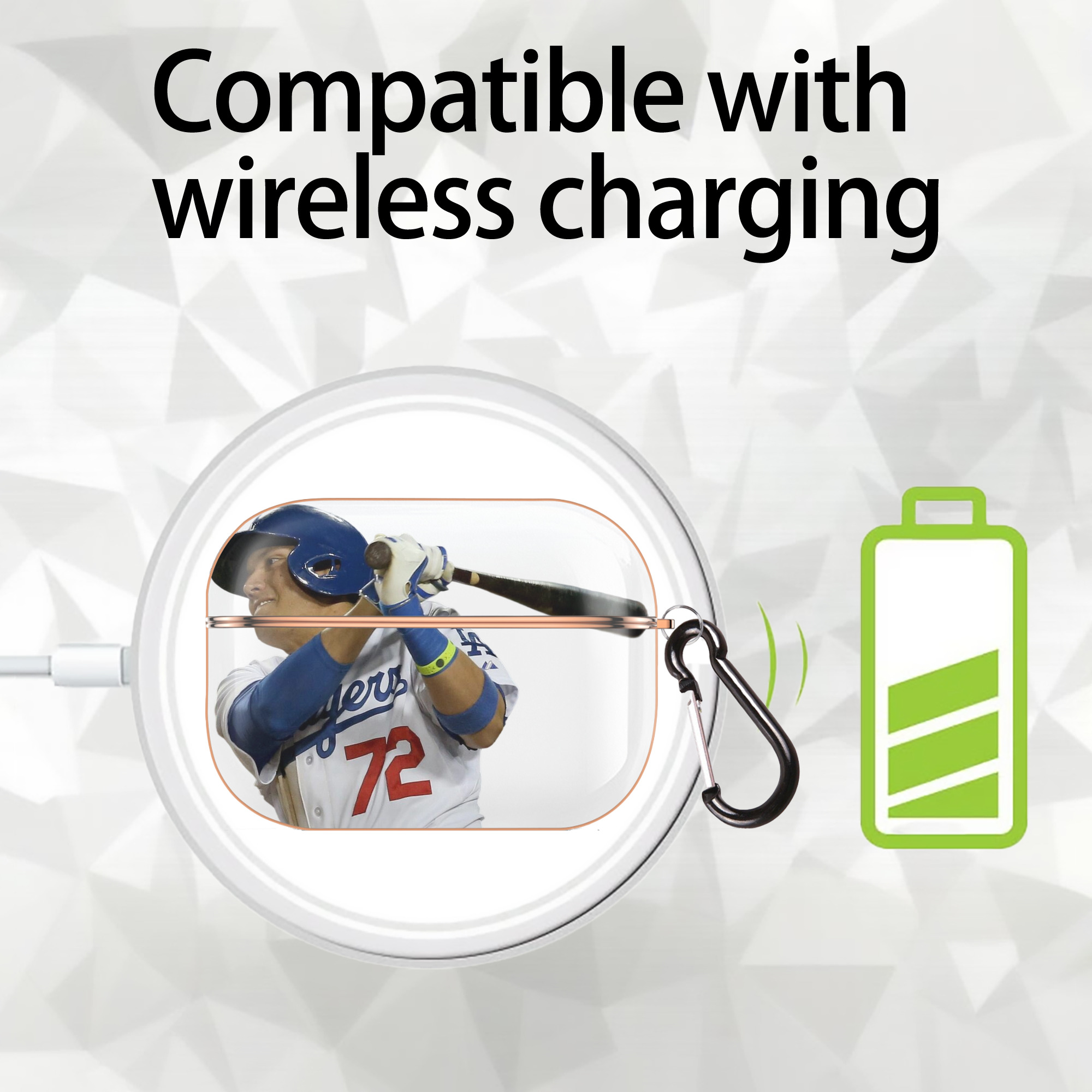  AirPods Pro Protective Case Rose Gold, Flexible PC Material, Precise Fit, Anti-Slip Cover, Full Protection, Fingerprint Resistant, Washable With Keychain