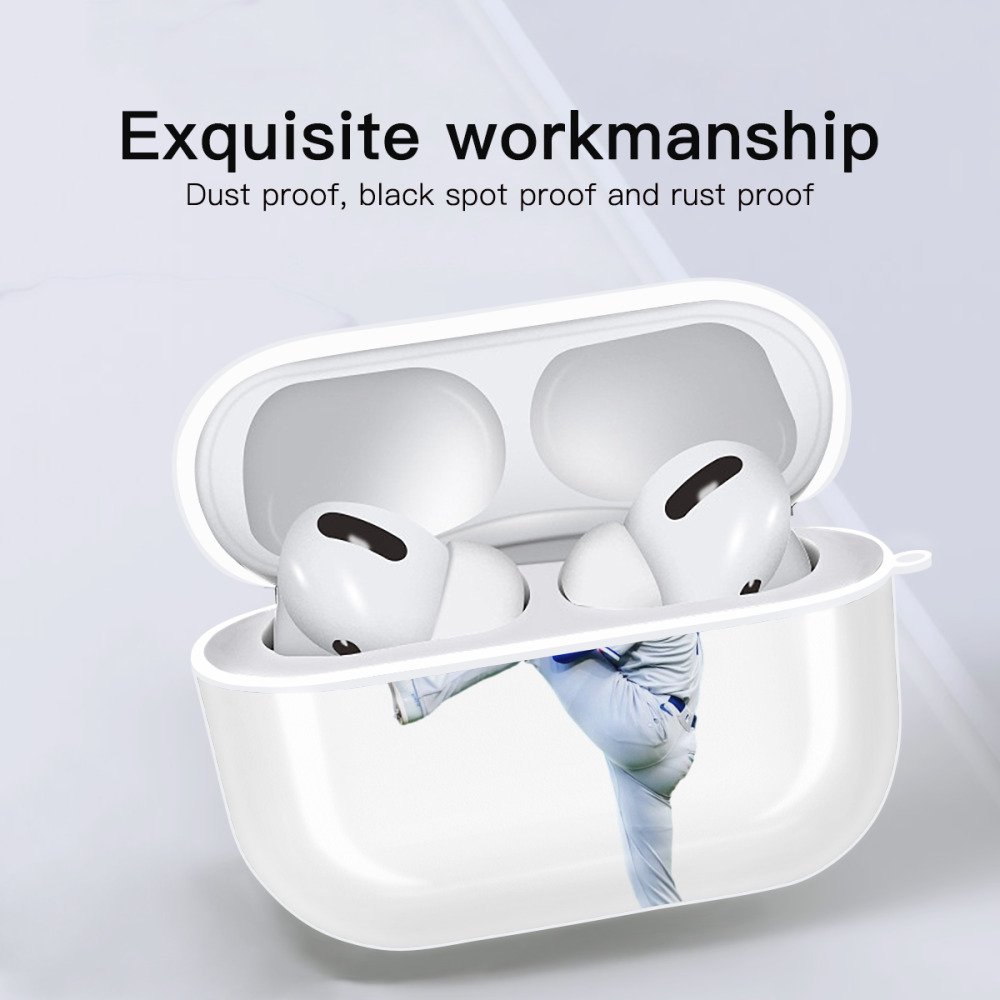  AirPods Pro Hard Case White With Keychain, Durable Flexible PC, Precise Cutouts, Anti-Fingerprint, Yellowing & Scratch Resistant, Full Protection, Washable