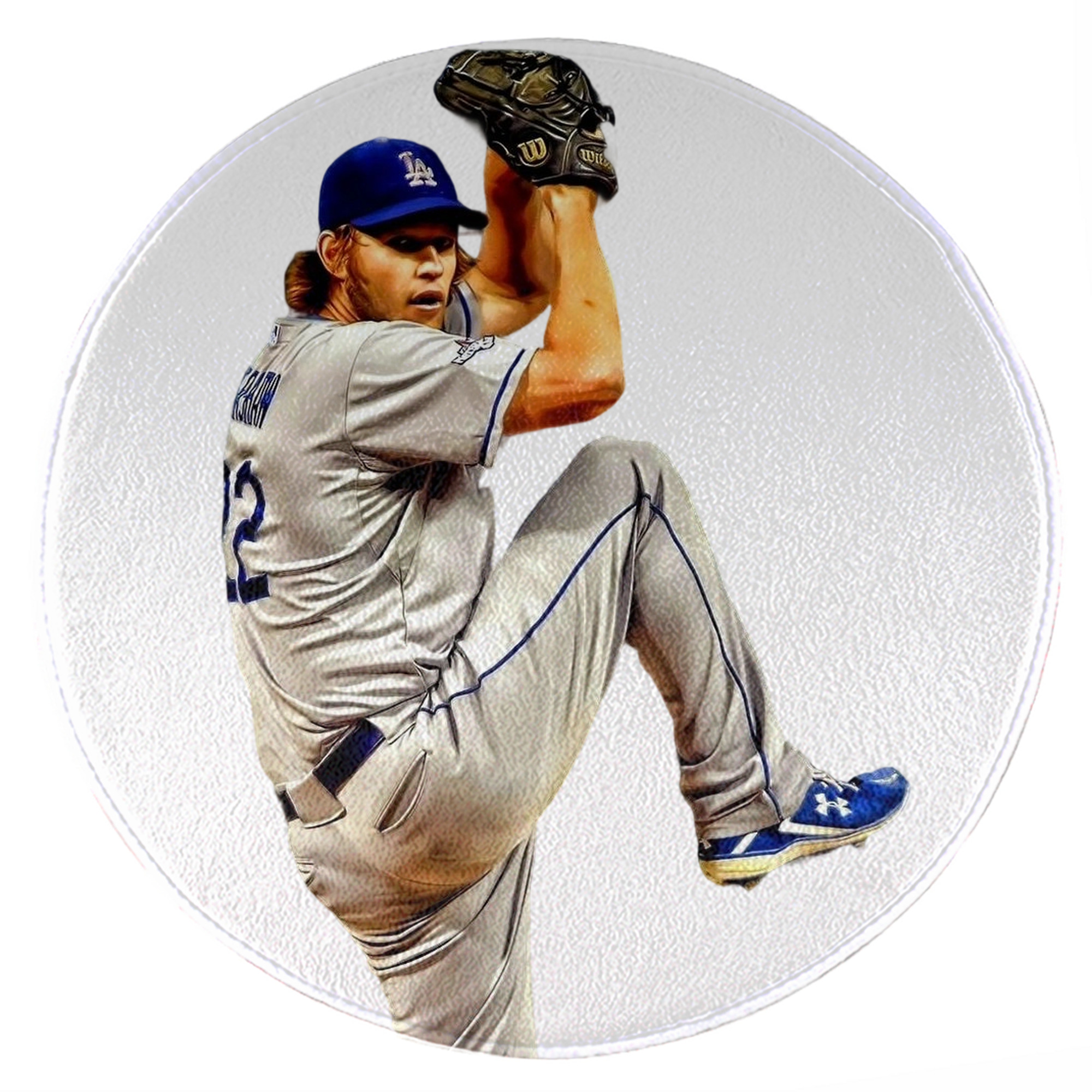 Clayton Kershaw 11 Round Floor Mat – Soft Flannel & High-Density Sponge Core – Non-Slip Dot Backing – Durable Stitched Edges – Quick-Dry & Breathable – Perfect For Home, Bathroom & Living Room