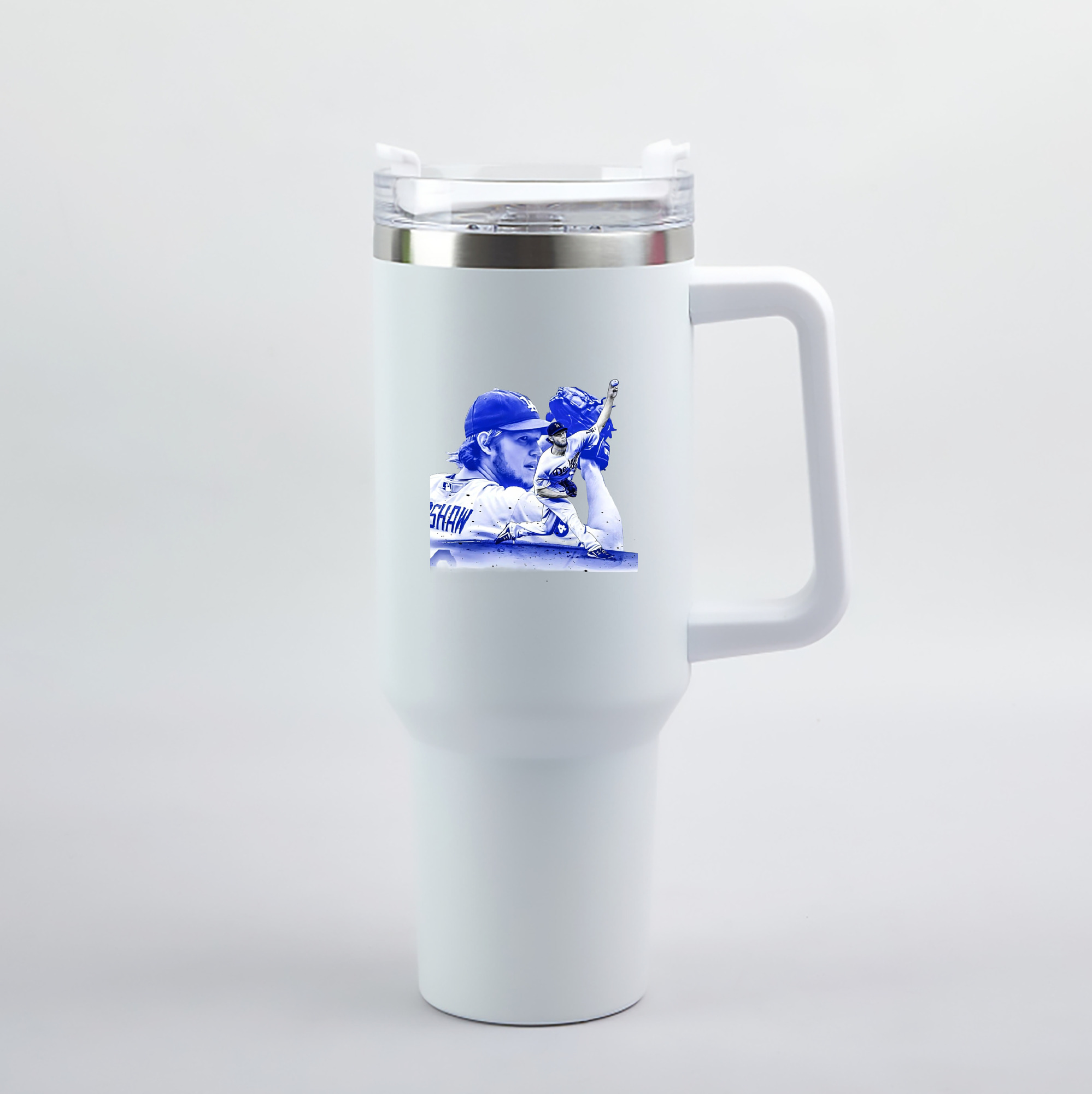 Clayton Kershaw 3 40oz Handle Car Tumbler – Durable Stainless Steel Travel Mug With UV Print – Double Wall Insulated, Fits Most Car Cup Holders