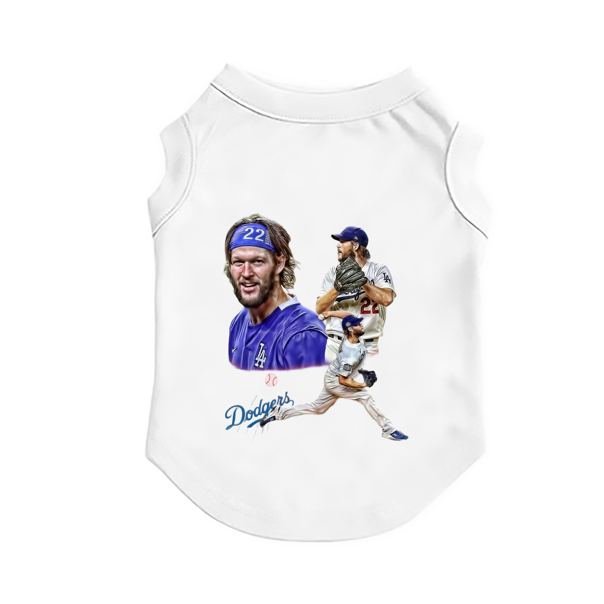 Clayton Kershaw 6 Pet Vest – Durable Polyester With Heat Transfer Print – Comfortable And Stylish