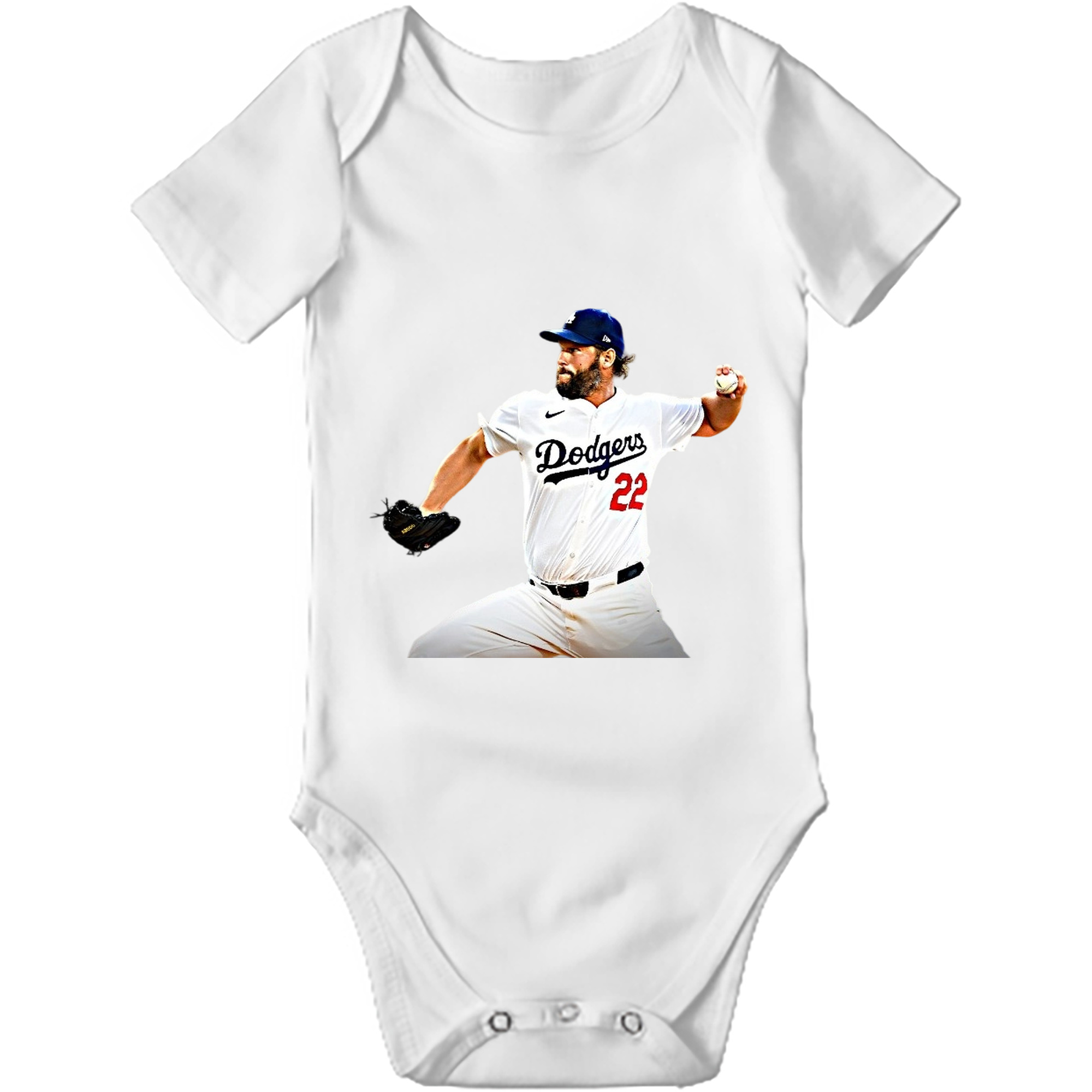 Clayton Kershaw  9 Baby Short Sleeve Romper – 100% Cotton Soft & Breathable Digital Print Onesie With Easy Snap Closure And Envelope Shoulder – Comfortable For Daily Wear & Travel