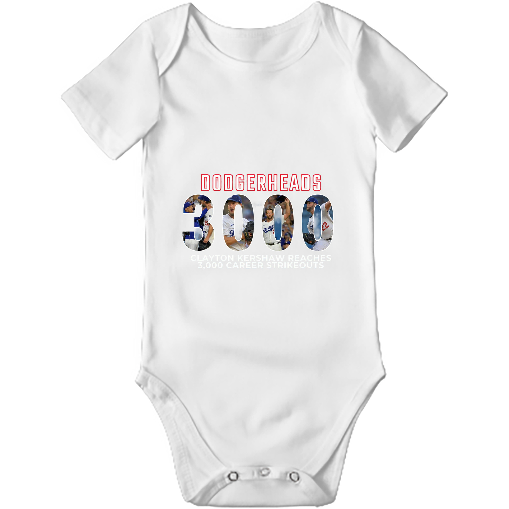 Clayton Kershaw 10 Baby Short Sleeve Romper – 100% Cotton Soft & Breathable Digital Print Onesie With Easy Snap Closure And Envelope Shoulder – Comfortable For Daily Wear & Travel