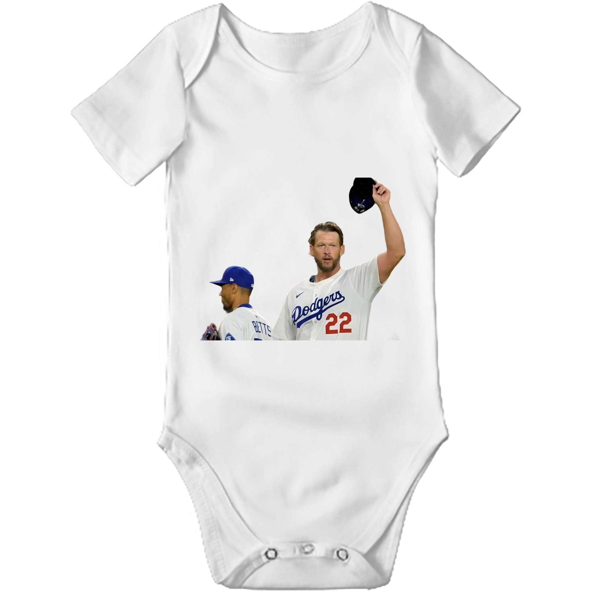 Clayton Kershaw 13 Baby Short Sleeve Romper – 100% Cotton Soft & Breathable Digital Print Onesie With Easy Snap Closure And Envelope Shoulder – Comfortable For Daily Wear & Travel