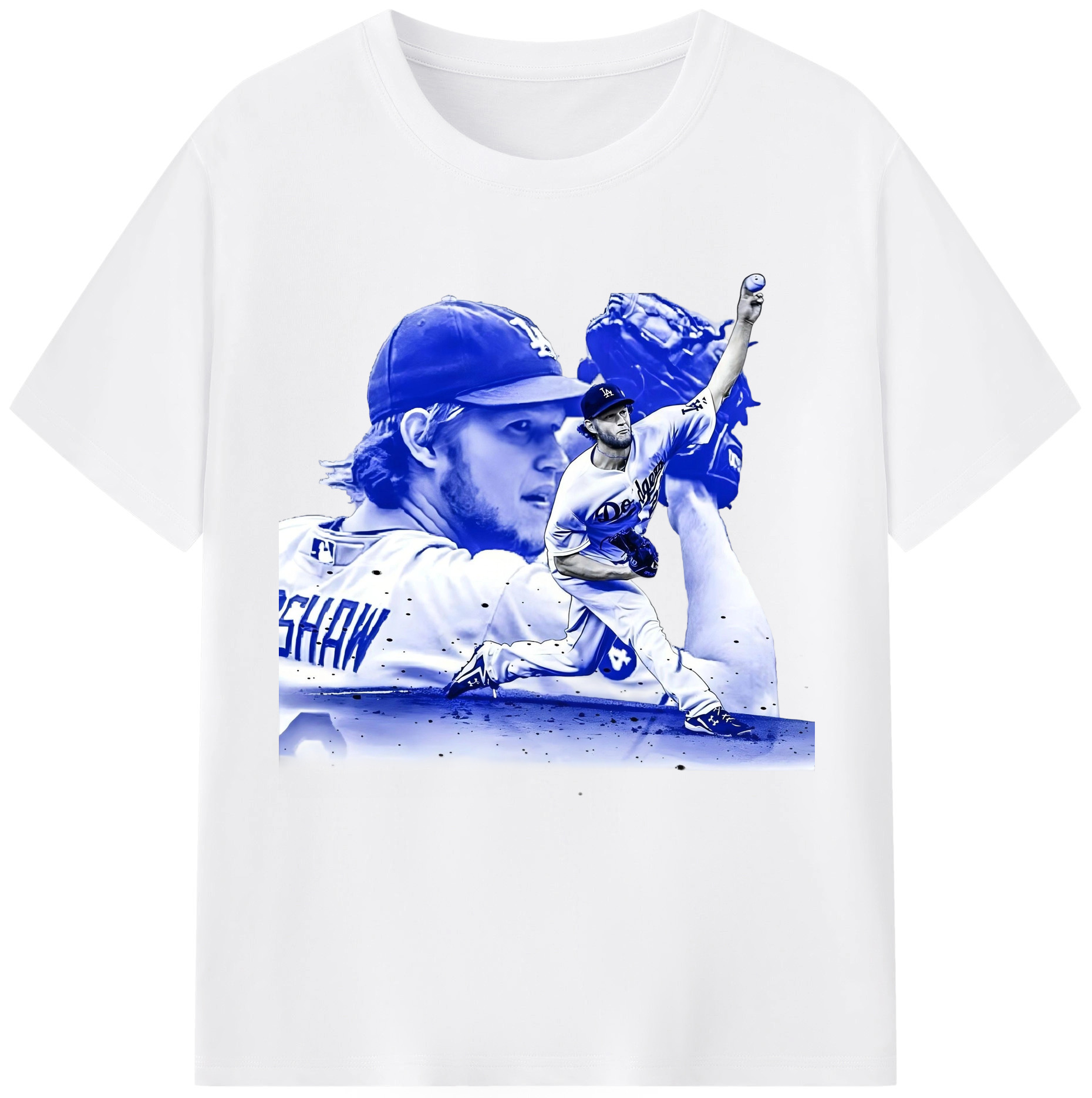 Clayton Kershaw 3 Combed Cotton T-Shirt 180g With Front Heat Transfer Print – Soft, Lightweight, Fitted Design – Stylish Casual Wear For Sports & Everyday Use