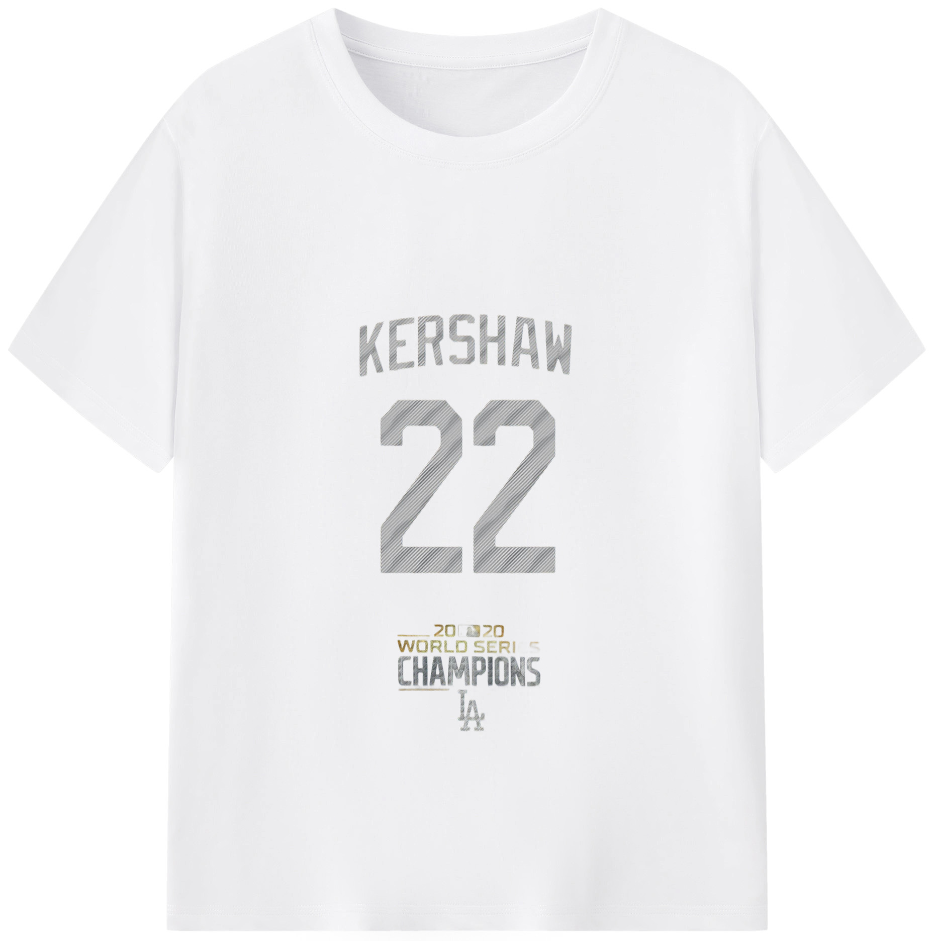Clayton Kershaw 8 Combed Cotton T-Shirt 180g With Front Heat Transfer Print – Soft, Lightweight, Fitted Design – Stylish Casual Wear For Sports & Everyday Use