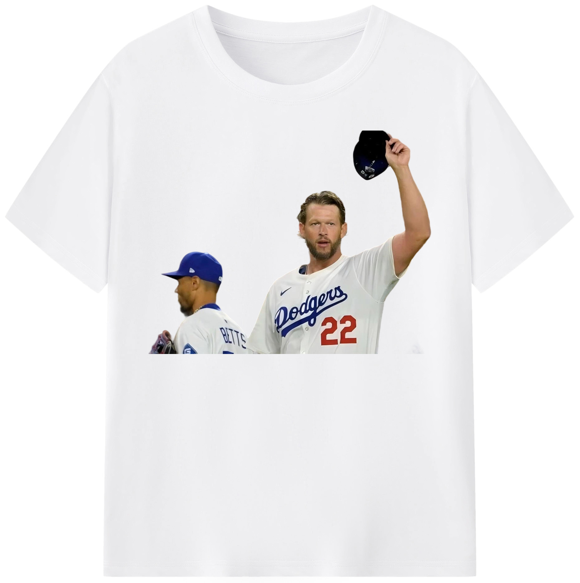 Clayton Kershaw 13 Combed Cotton T-Shirt 180g With Front Heat Transfer Print – Soft, Lightweight, Fitted Design – Stylish Casual Wear For Sports & Everyday Use
