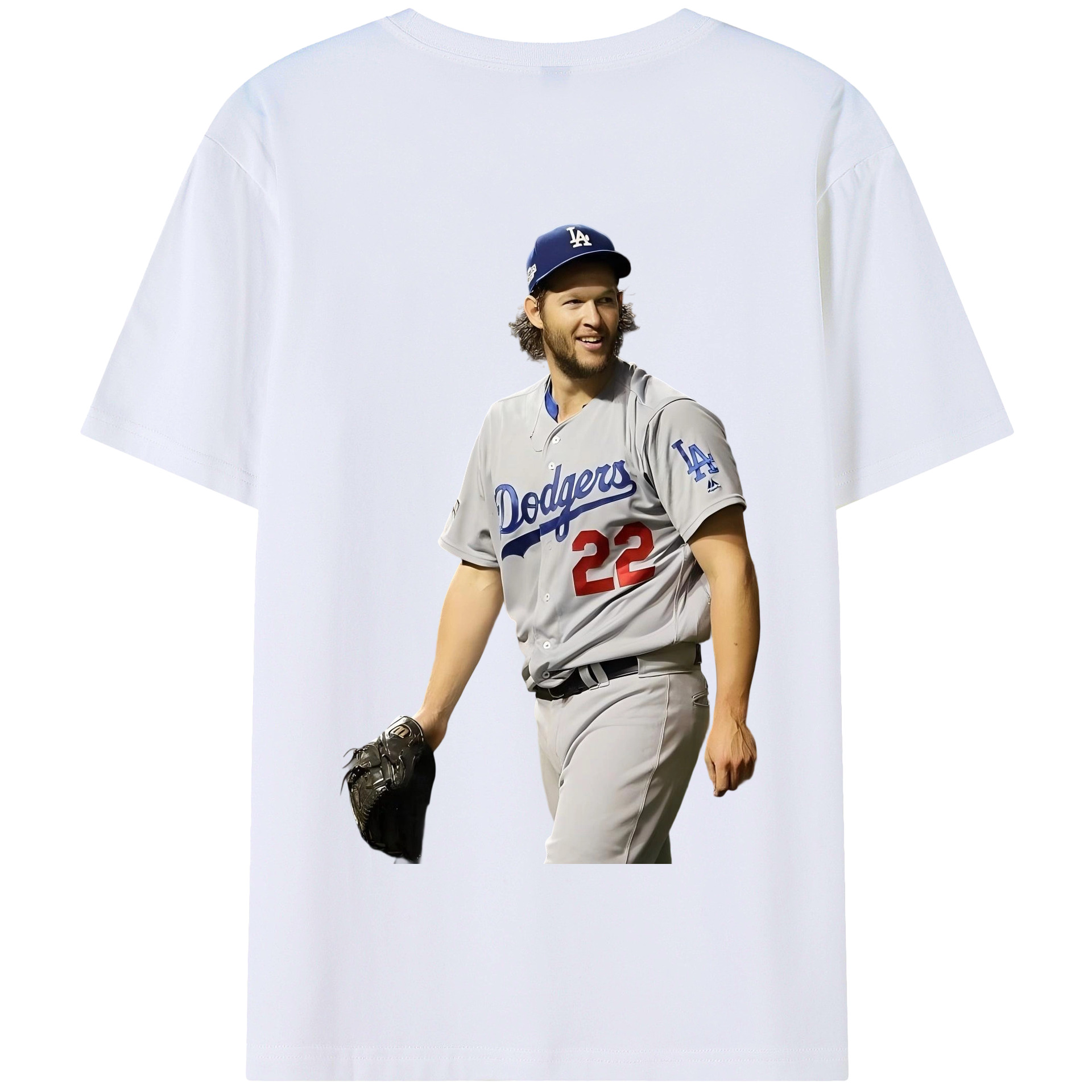 Clayton Kershaw 5 180g Combed Cotton T-Shirt With Back Heat Transfer Print – Soft, Lightweight, Fitted Design – Stylish Casual Wear For Sports & Everyday Use